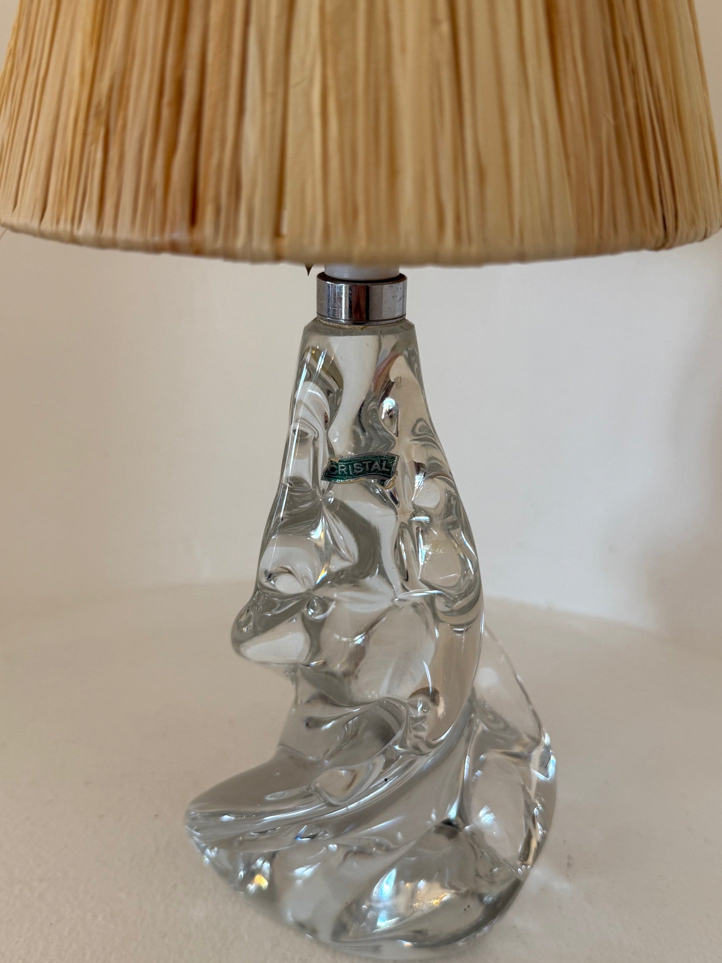 1960s French Crystal Lamp