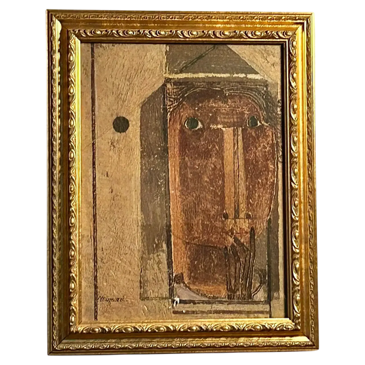 Figure with Hand by Antonio Mignozzi, oil on canvas, late 20th century