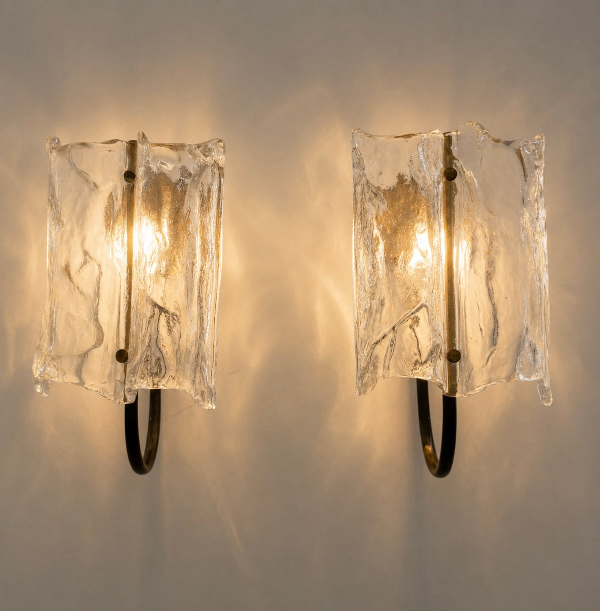 Pair of Murano Wall Lights by Kalmar