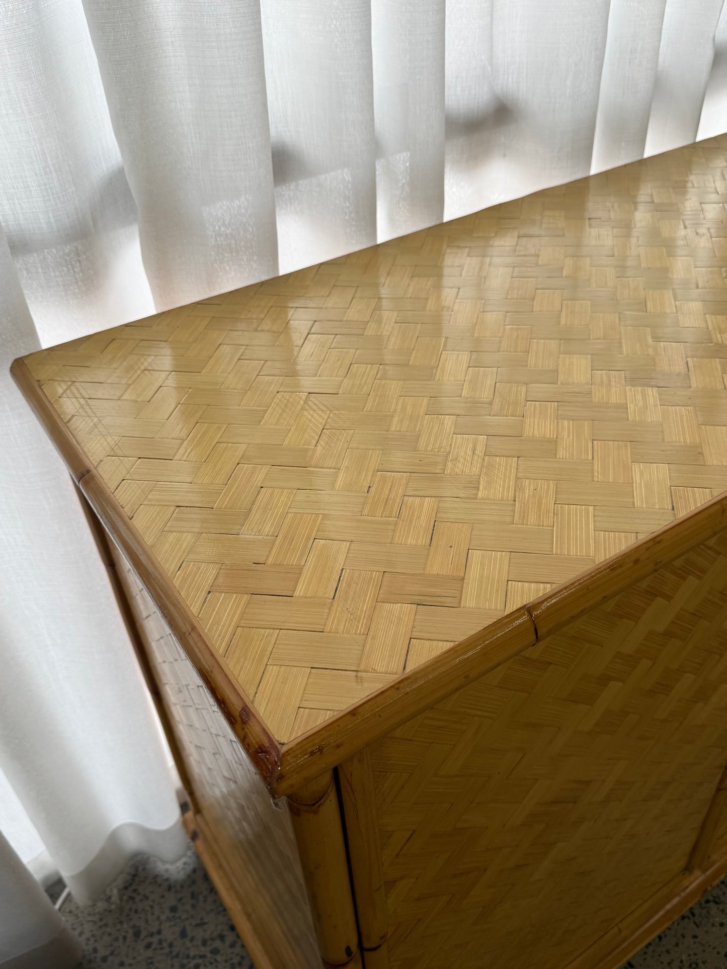 Italian Pressed Bamboo Sideboard by Vivai Del Sud