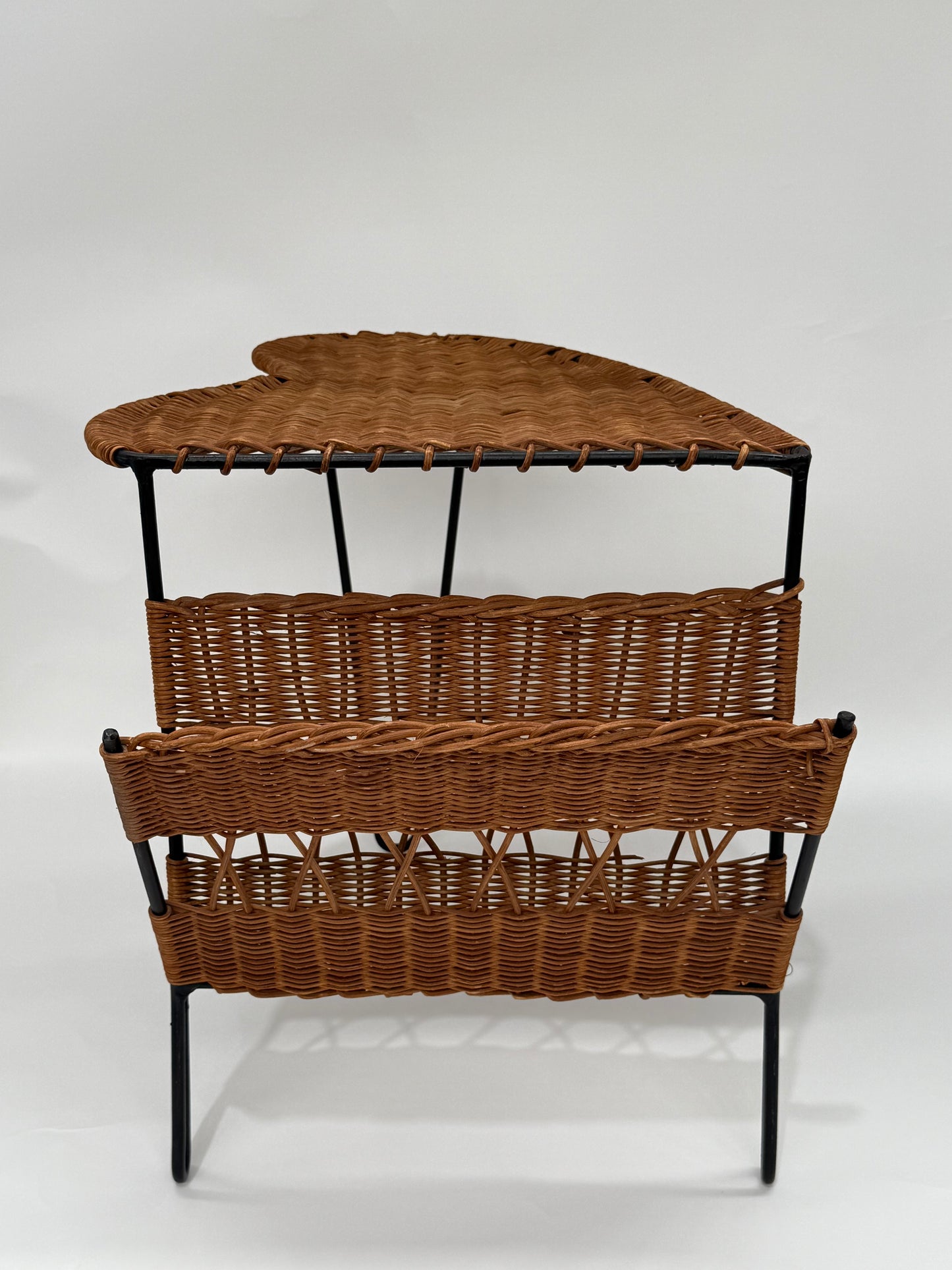 1950’s French Wicker Table by Raoul Guys