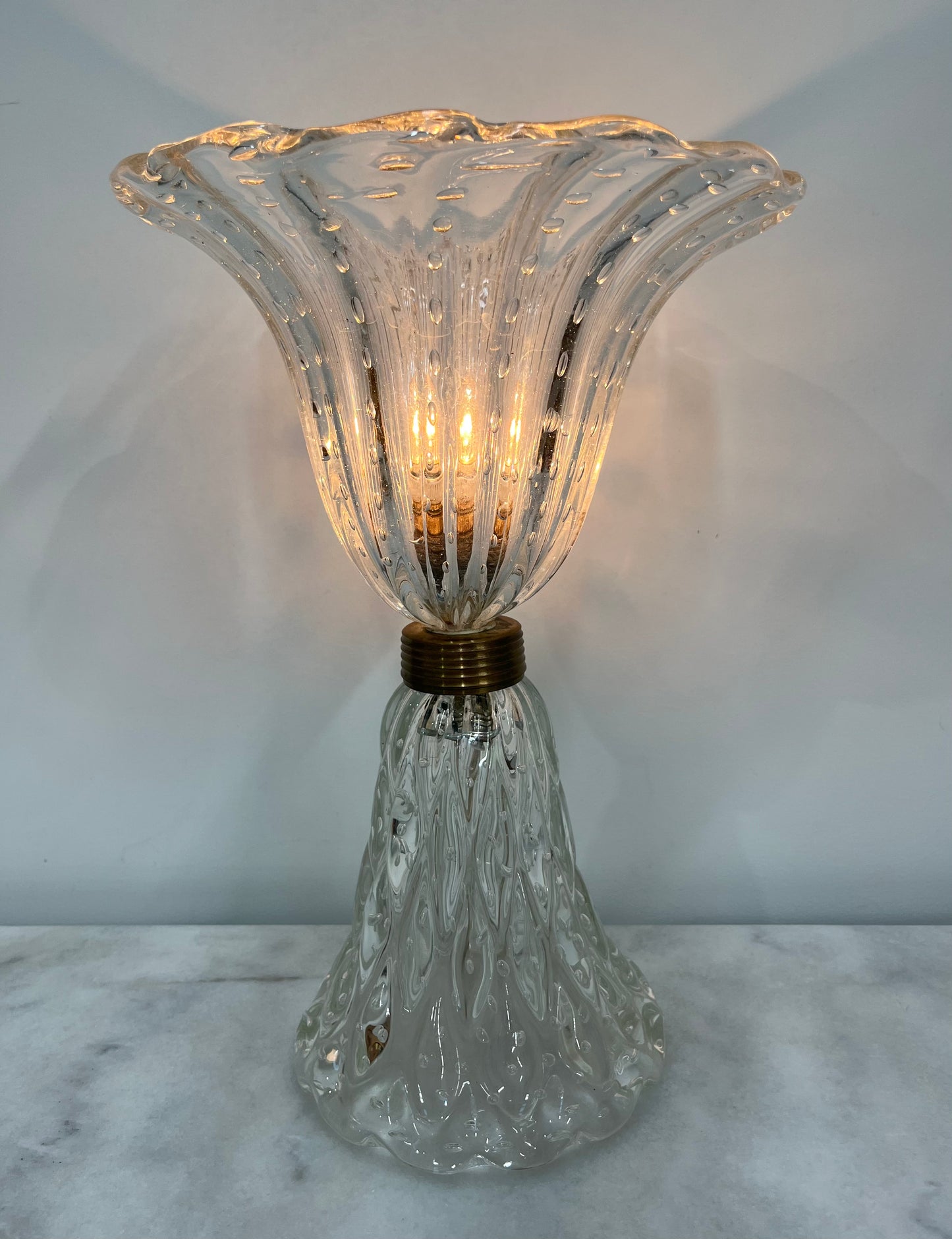 Large Murano Glass Table Lamp by Barovier