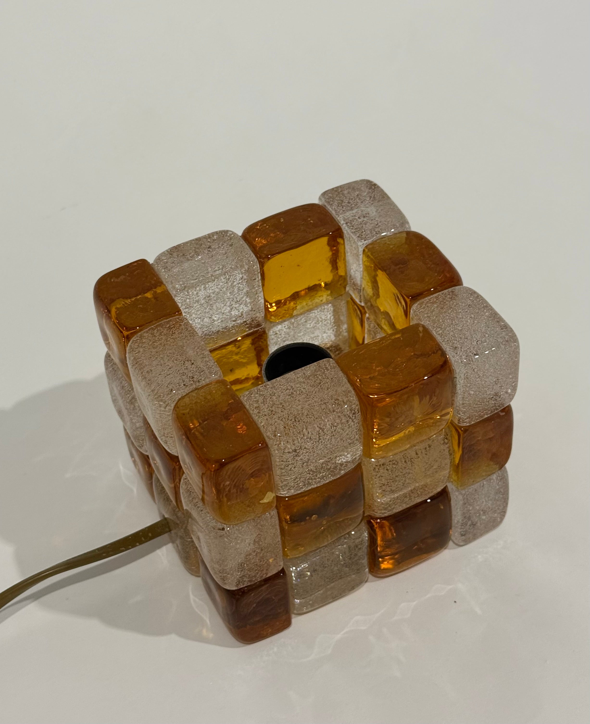 1970’s Murano Cube Table Lamp by Poliarte - Two Available