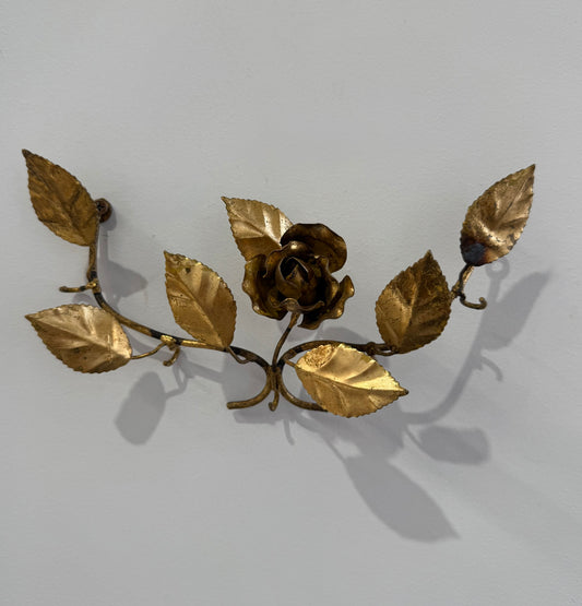 Italian Brass Floral Key Holder