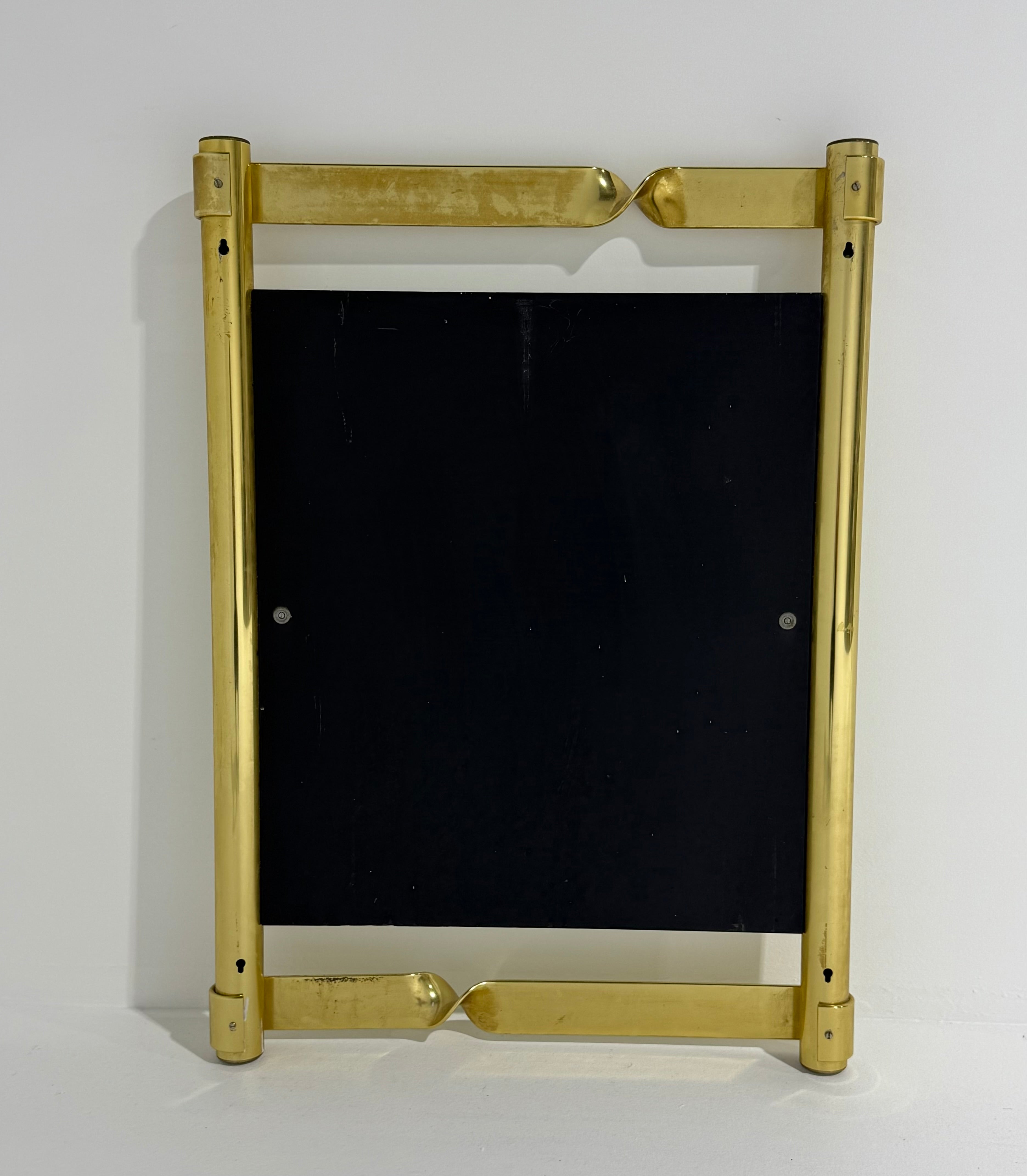1970’s Italian Brass and Mirror by Luciano Frigerio - Two Available