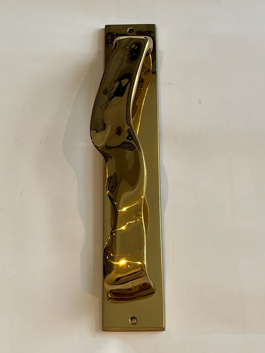 Large 1970’s Brass Door Pull Handle by David Marshall