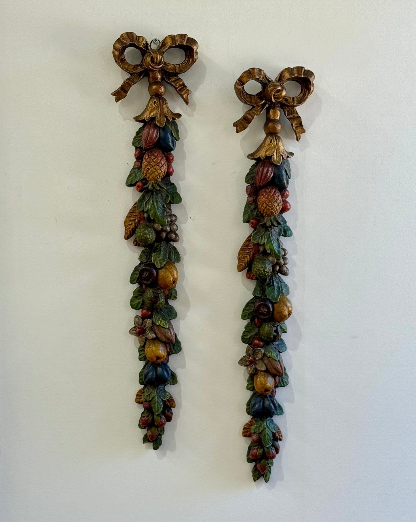 Vintage French Carved Decorative Wall Panels - Two Available