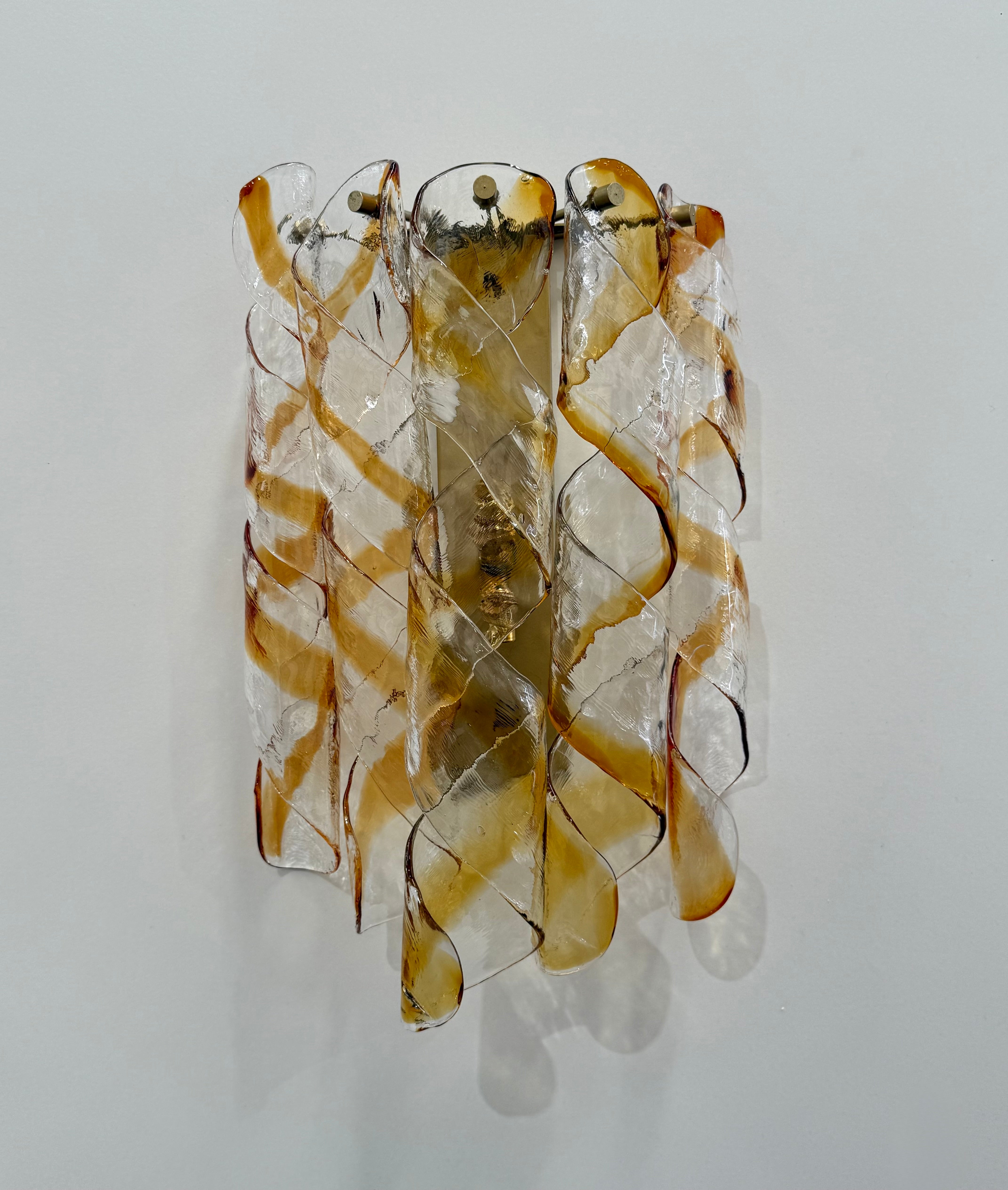 1970’s Murano Torciglione Wall Light by Mazzega - THREE Available