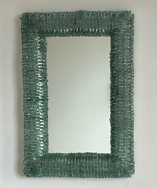 Vintage Italian Segmented Glass Mirror