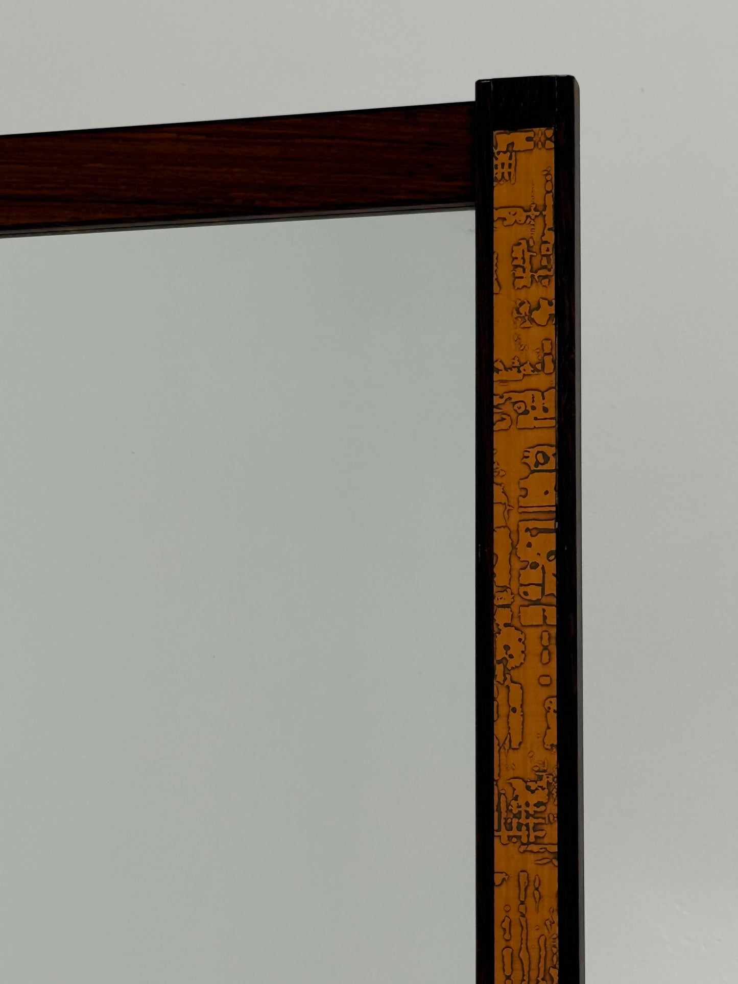Danish Rosewood and Copper Mirror