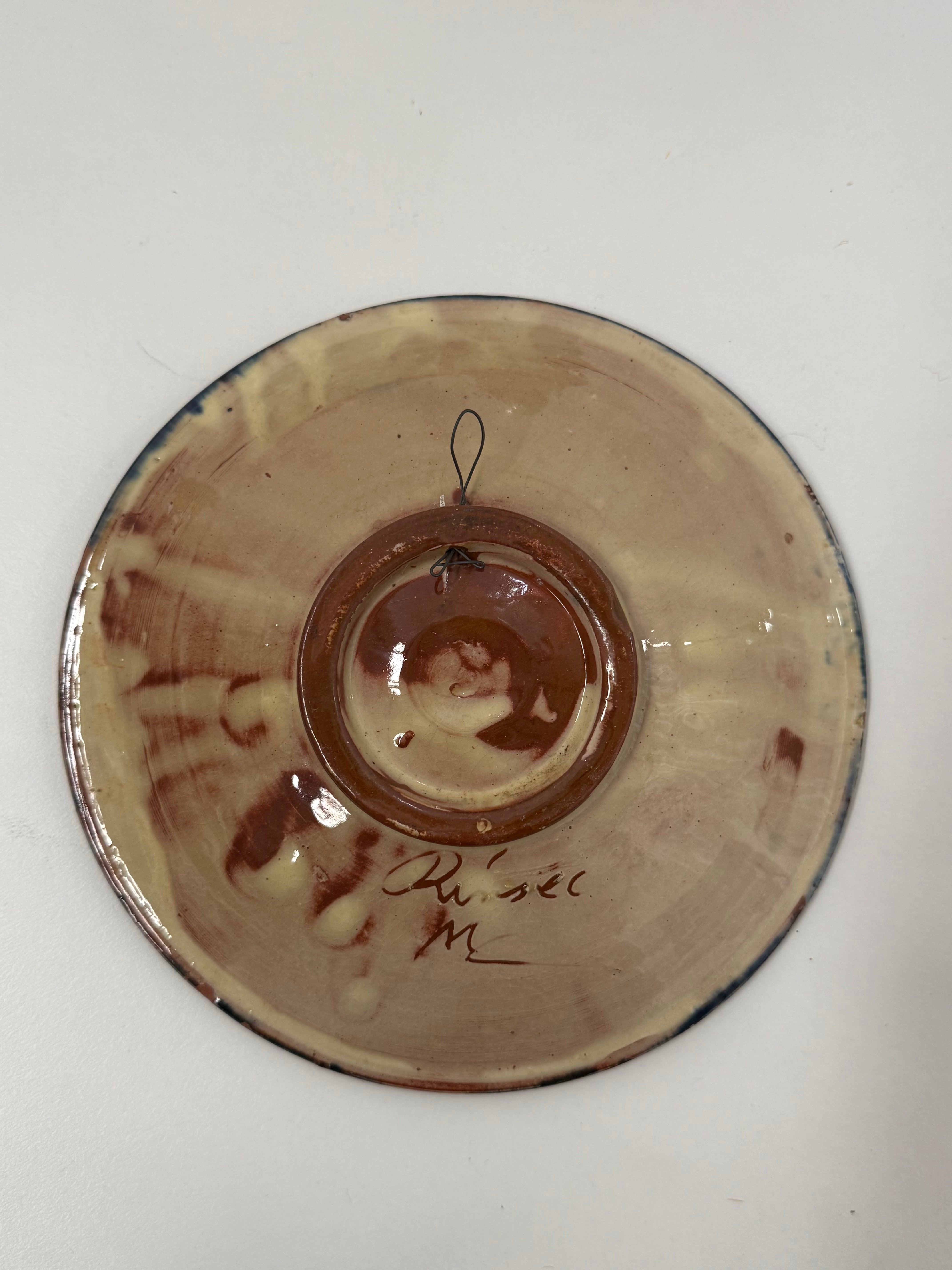 Spanish Ceramic Wall Plate by Puigdemont