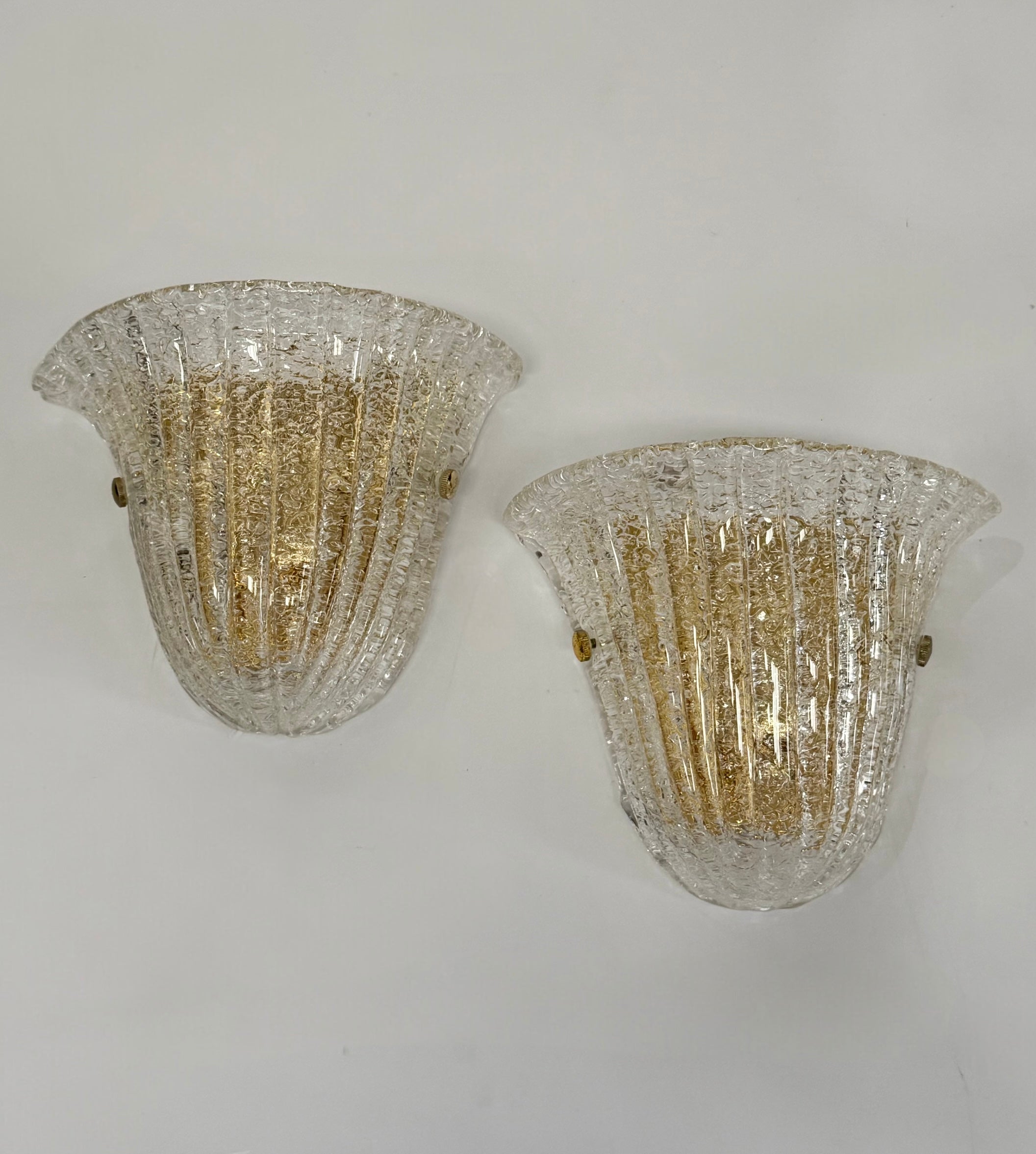 Pair of Murano Glass Wall Lights