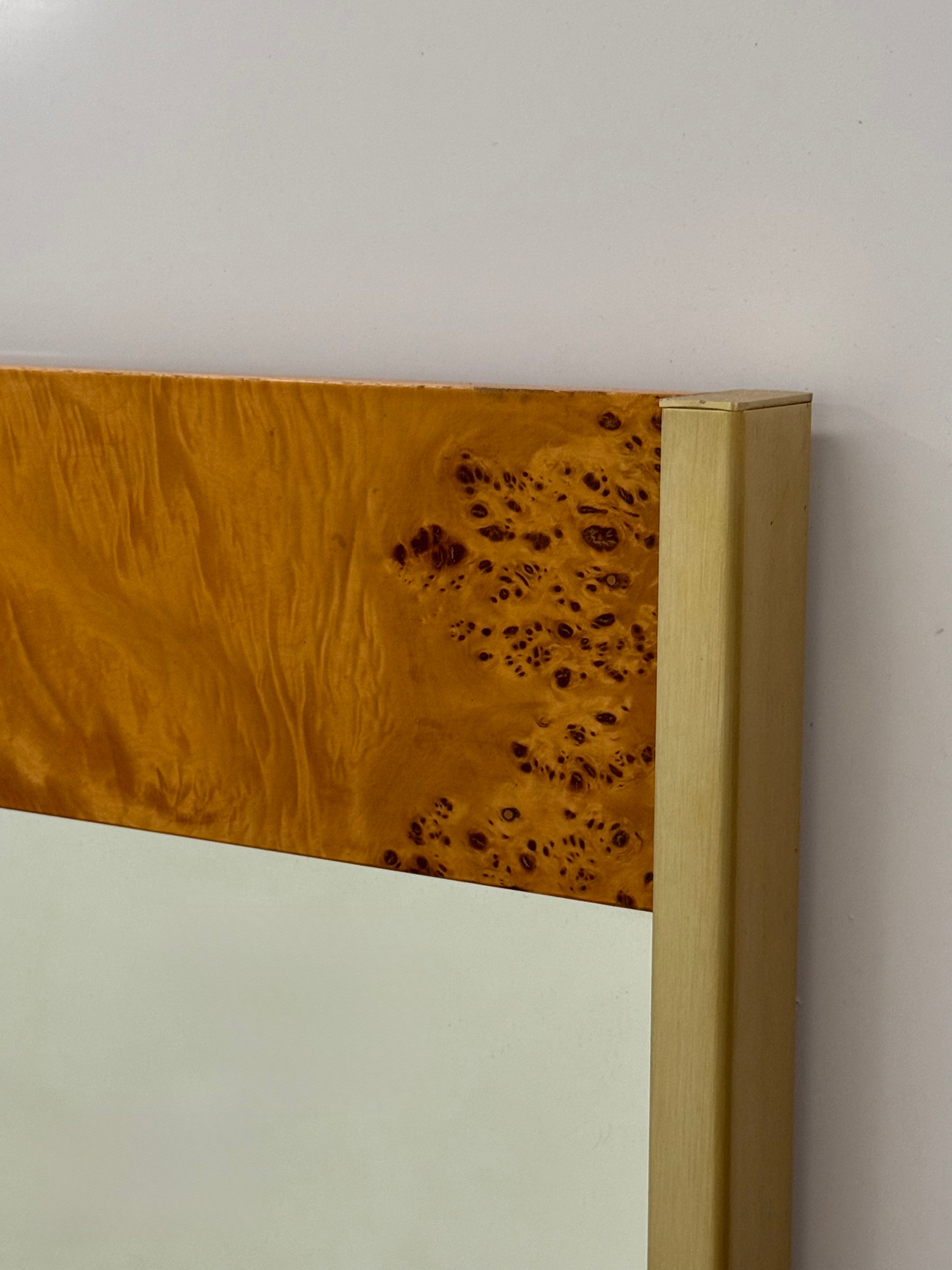 Italian Briar Wood & Brass  Mirror