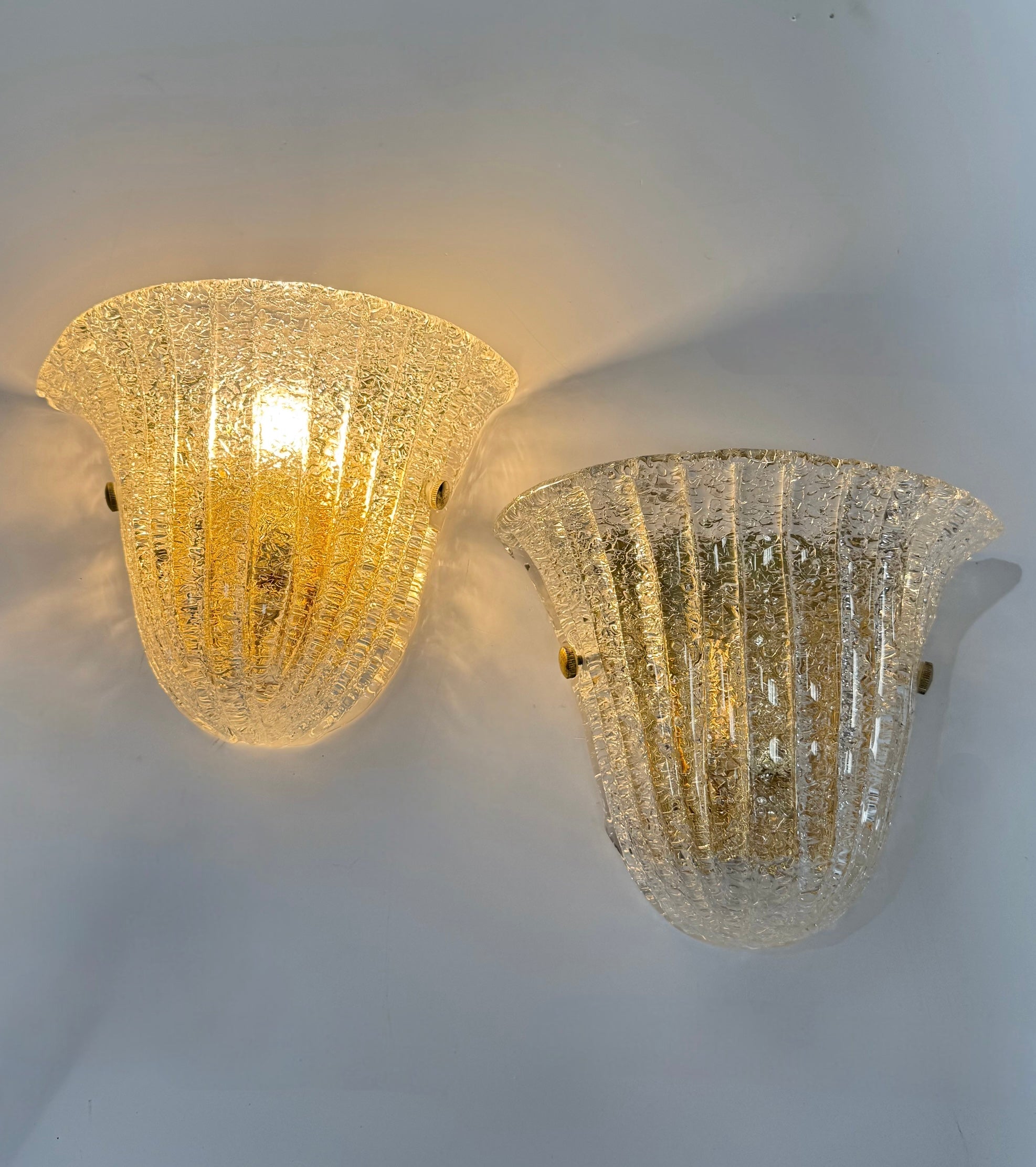 Pair of Murano Glass Wall Lights