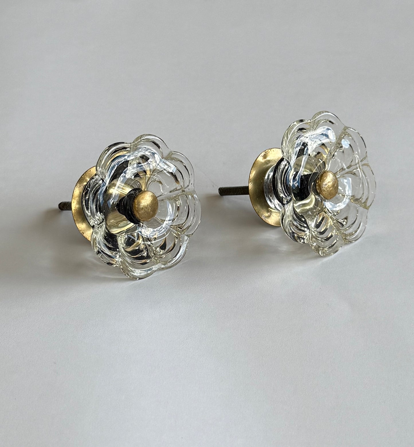 Italian Glass Drawer/Door Pulls - 1 Available