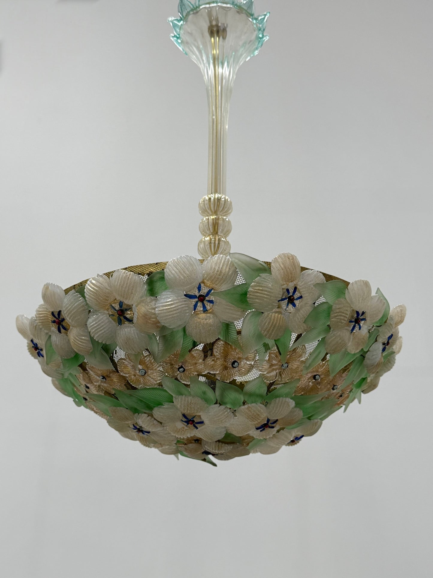 Floral Pendant Light by Barovier & Toso, 1950’s