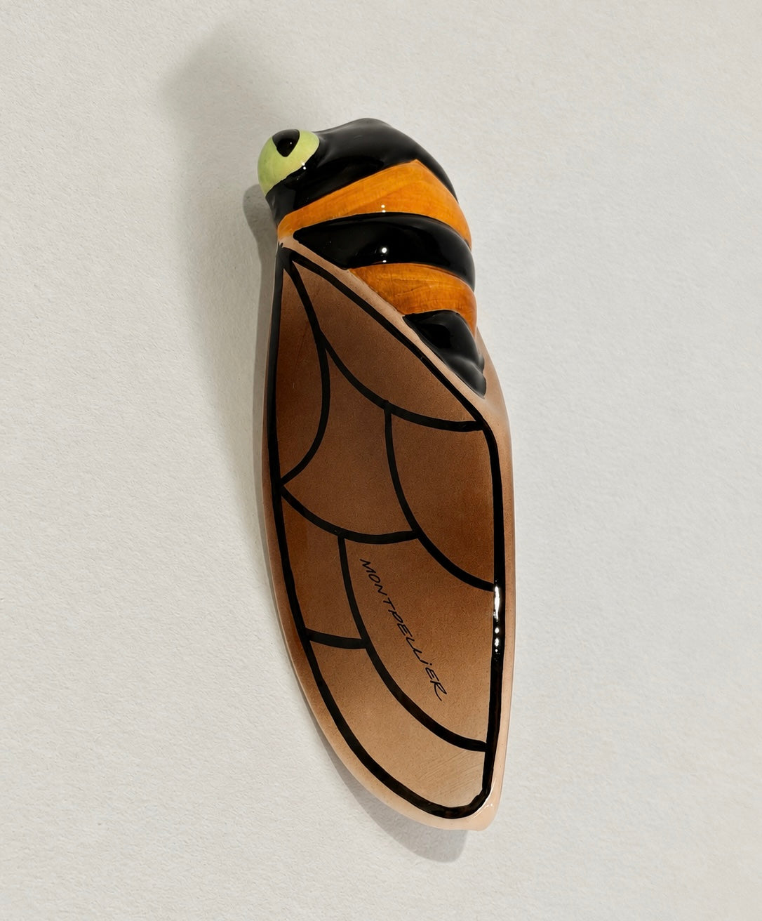 French Cigalle Ceramic Wall Vase