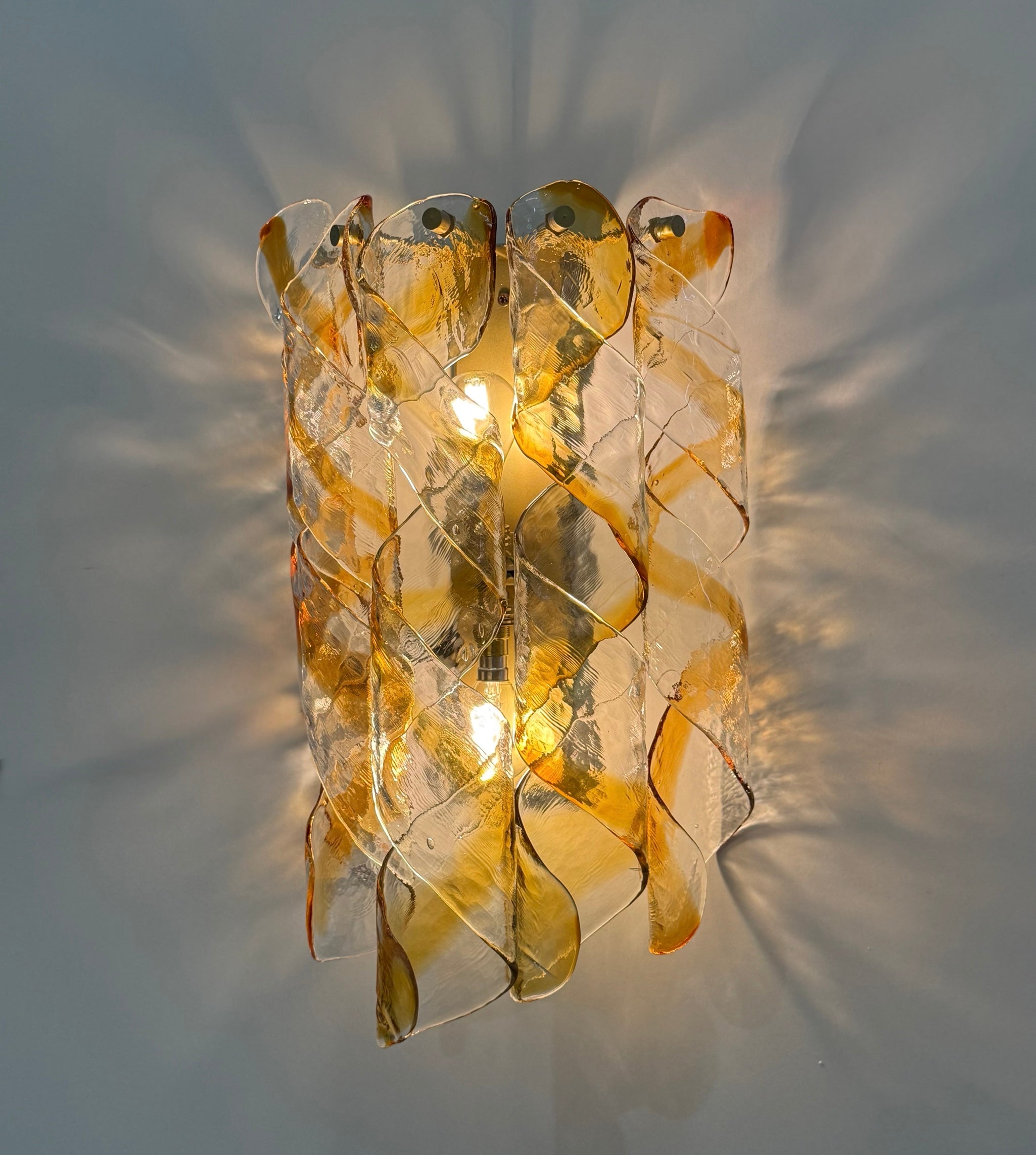 1970’s Murano Torciglione Wall Light by Mazzega - THREE Available