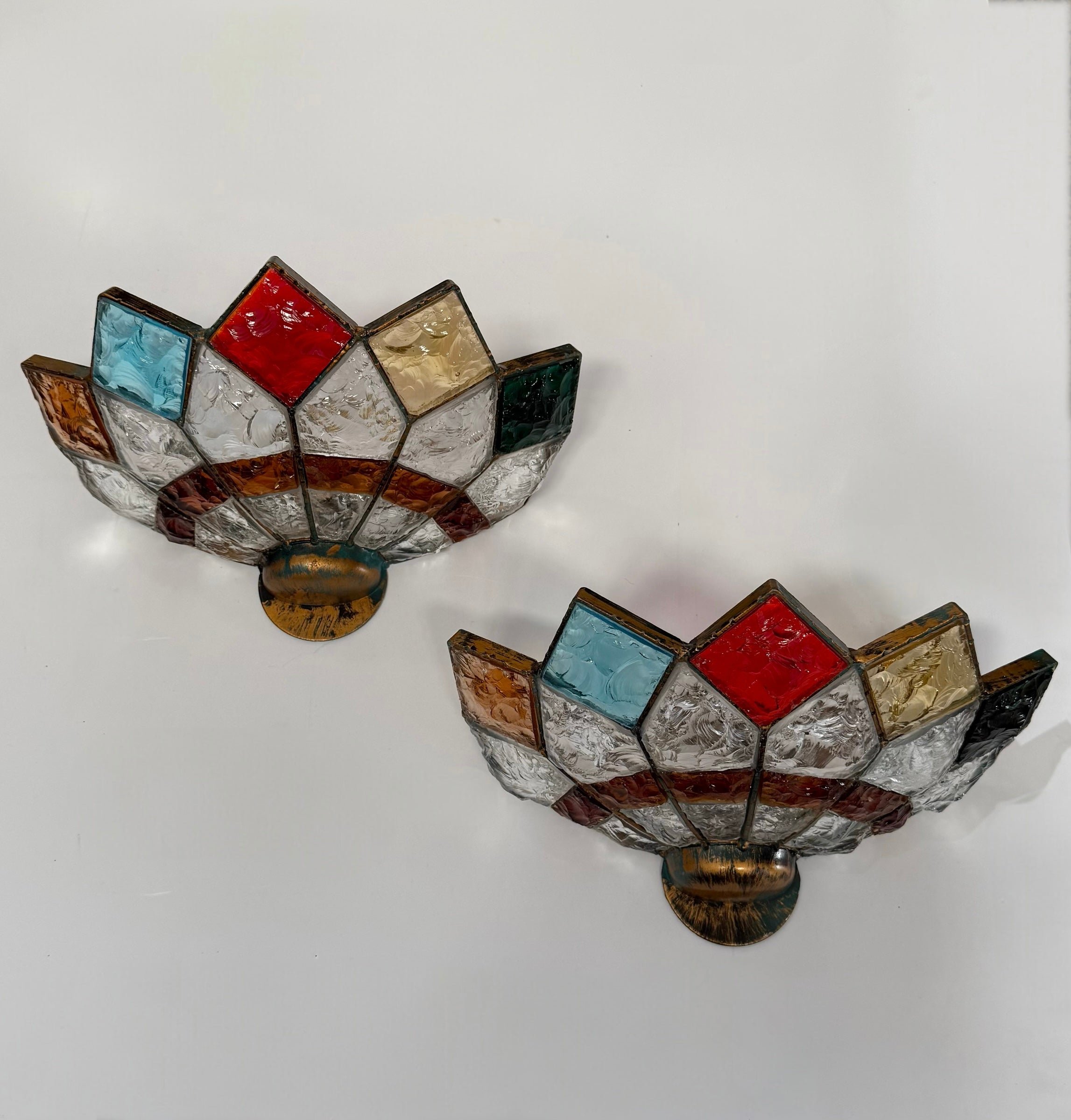 Pair of Murano Wall Lights by Poliarte