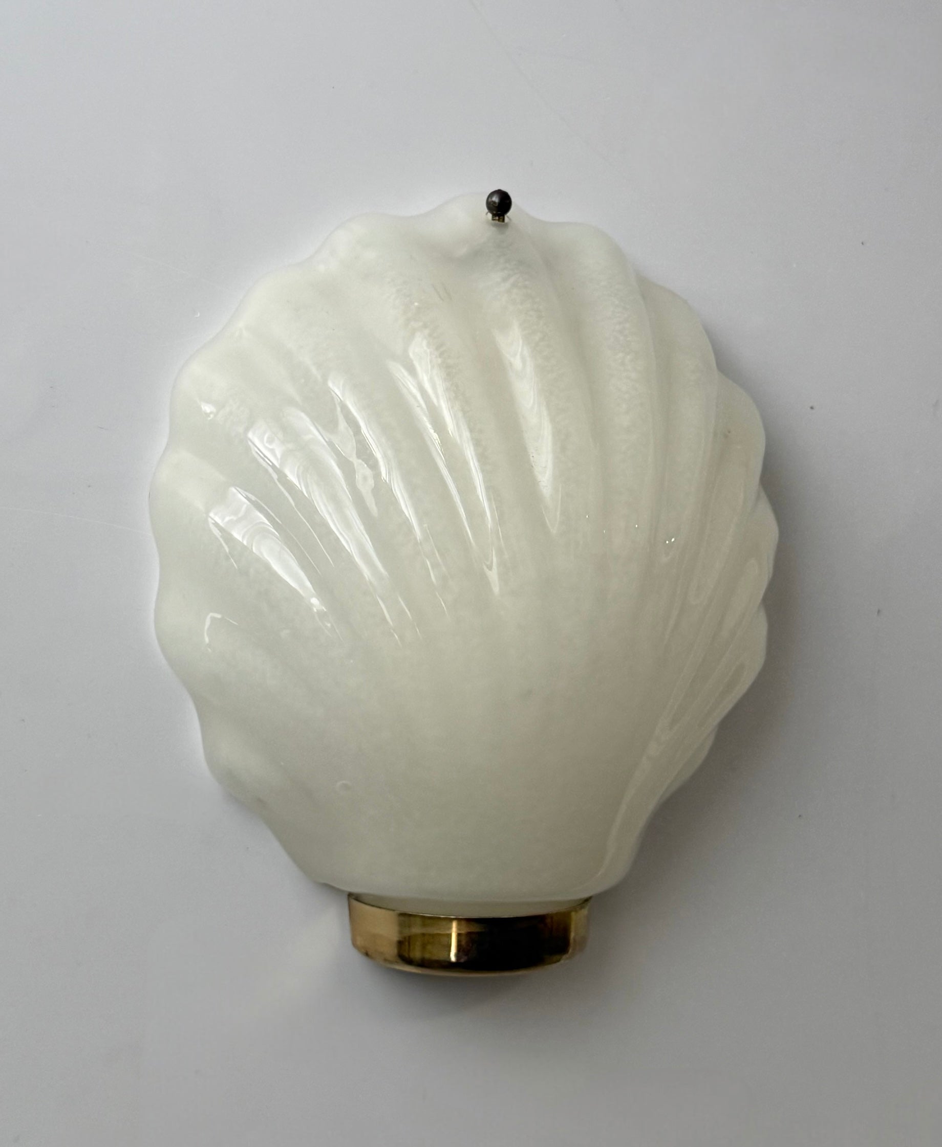 Pair of Murano Glass Shell Wall Lights