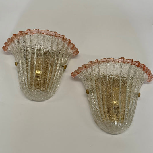 Pair of Vintage Murano Wall Lights