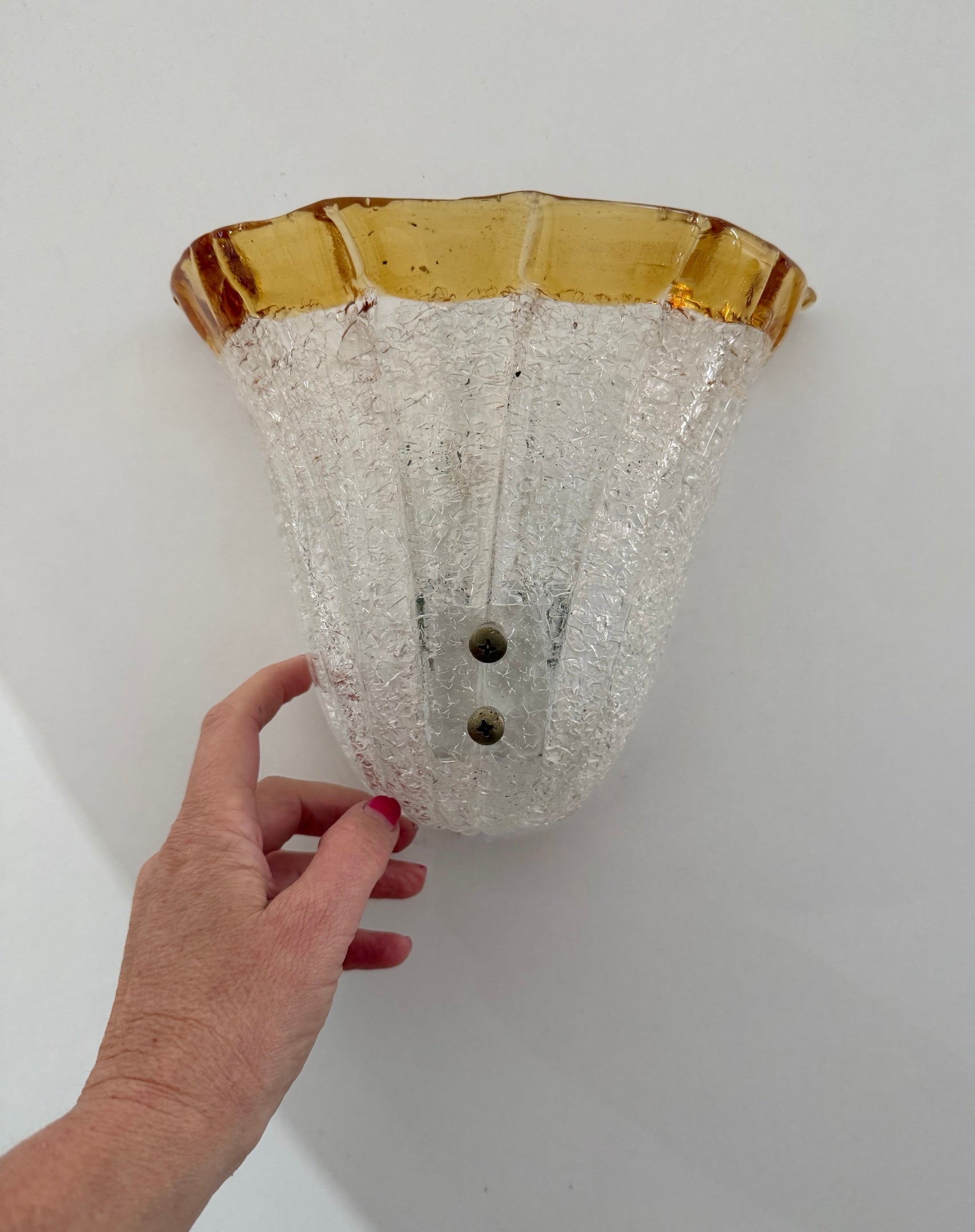 Pair of Murano Glass Wall Lights