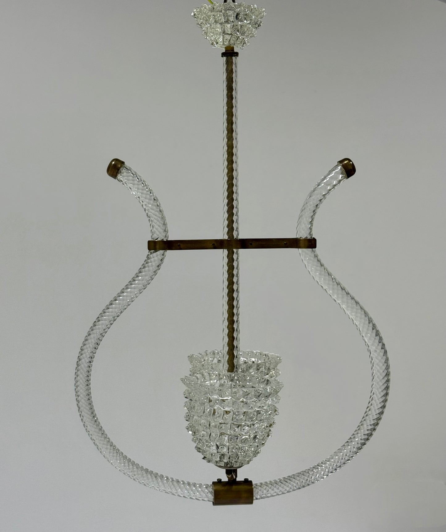 1940’s Murano Double Rostrato Pendant by Barovier