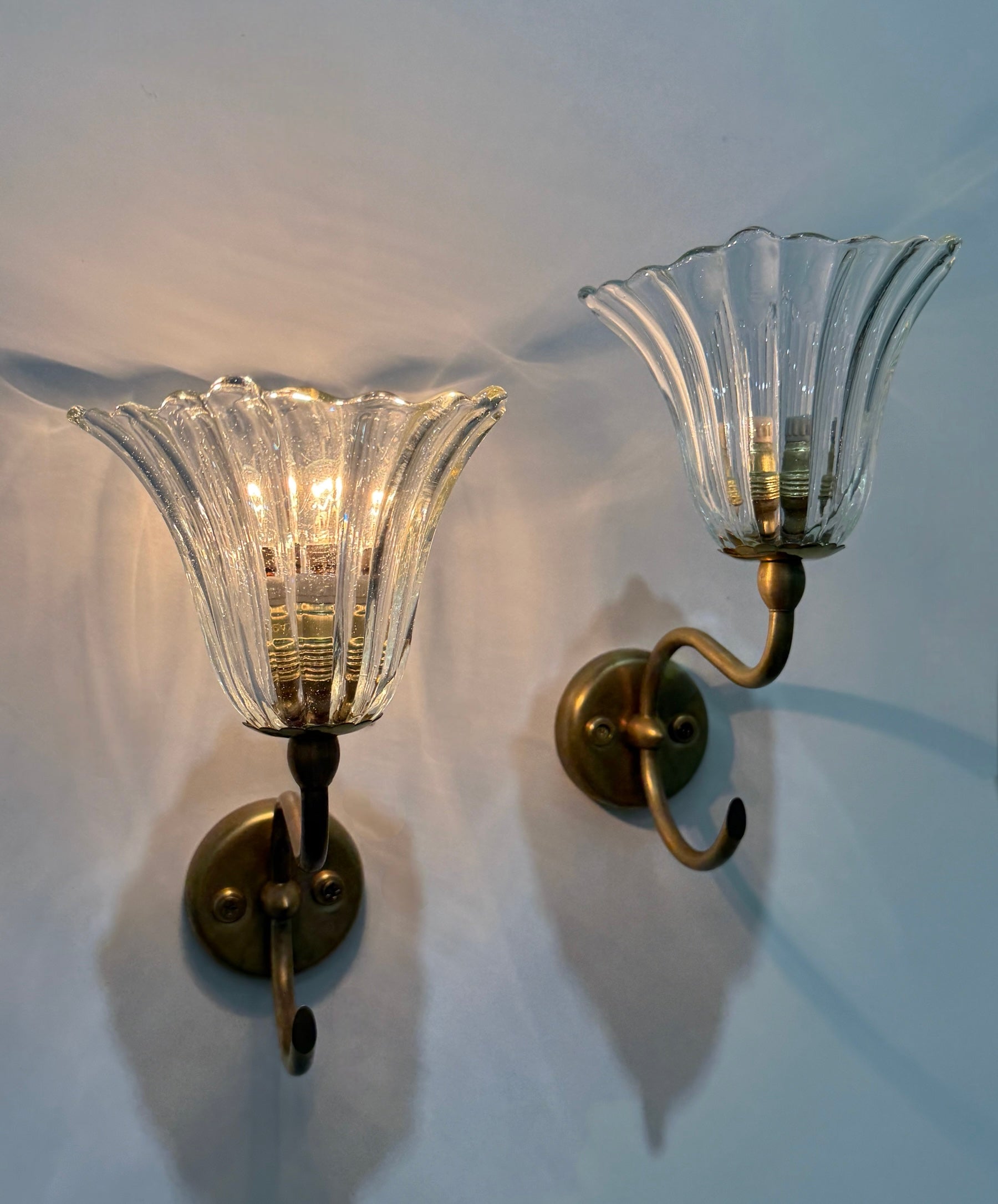 Pair of Murano Wall Lights by Barovier