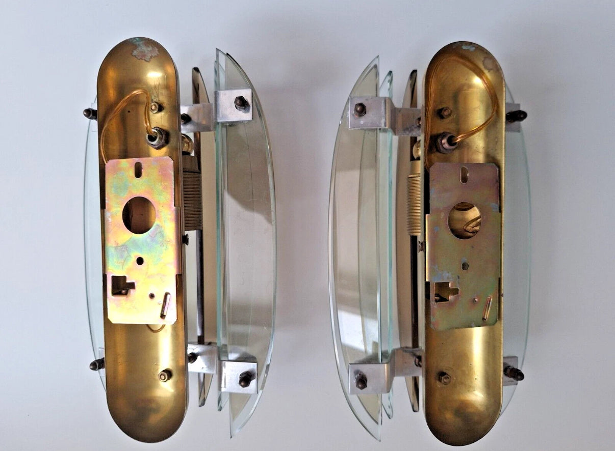 Pair of Murano Glass Wall Lights by VECA