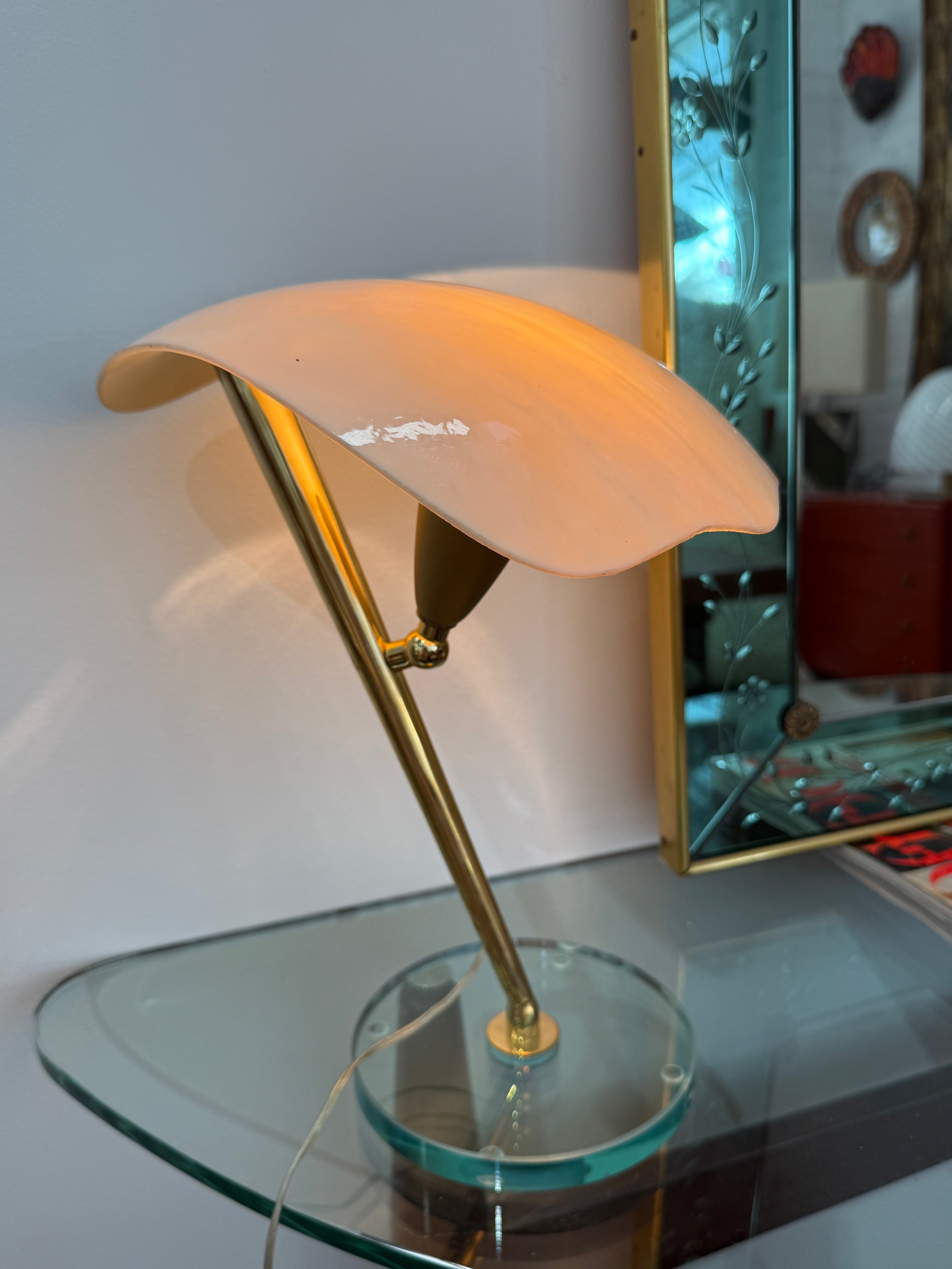 Italian Glass Table Lamp - Two Available