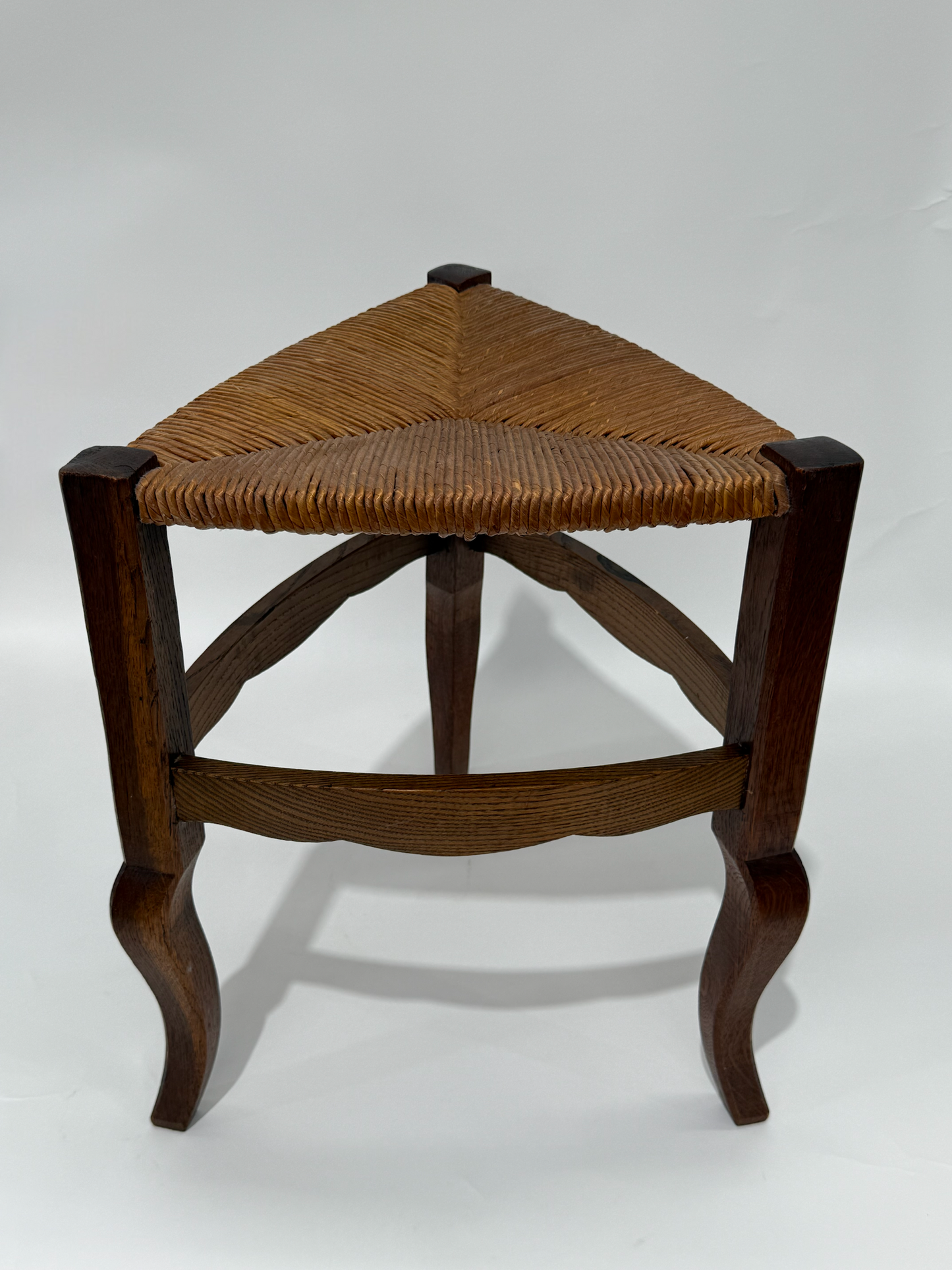 Vintage French Straw Tabouret - Two Available