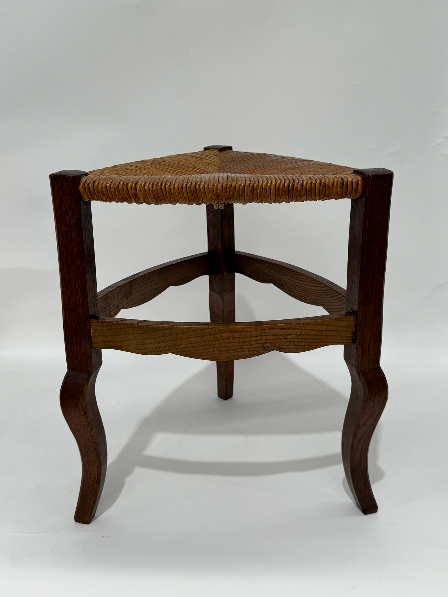 Vintage French Straw Tabouret - Two Available