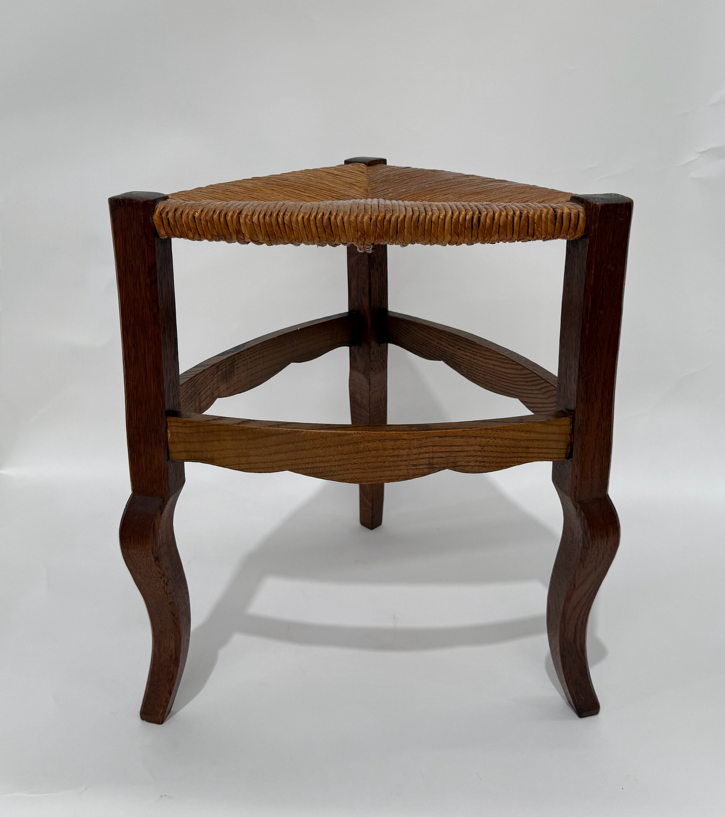 Vintage French Straw Tabouret - Two Available