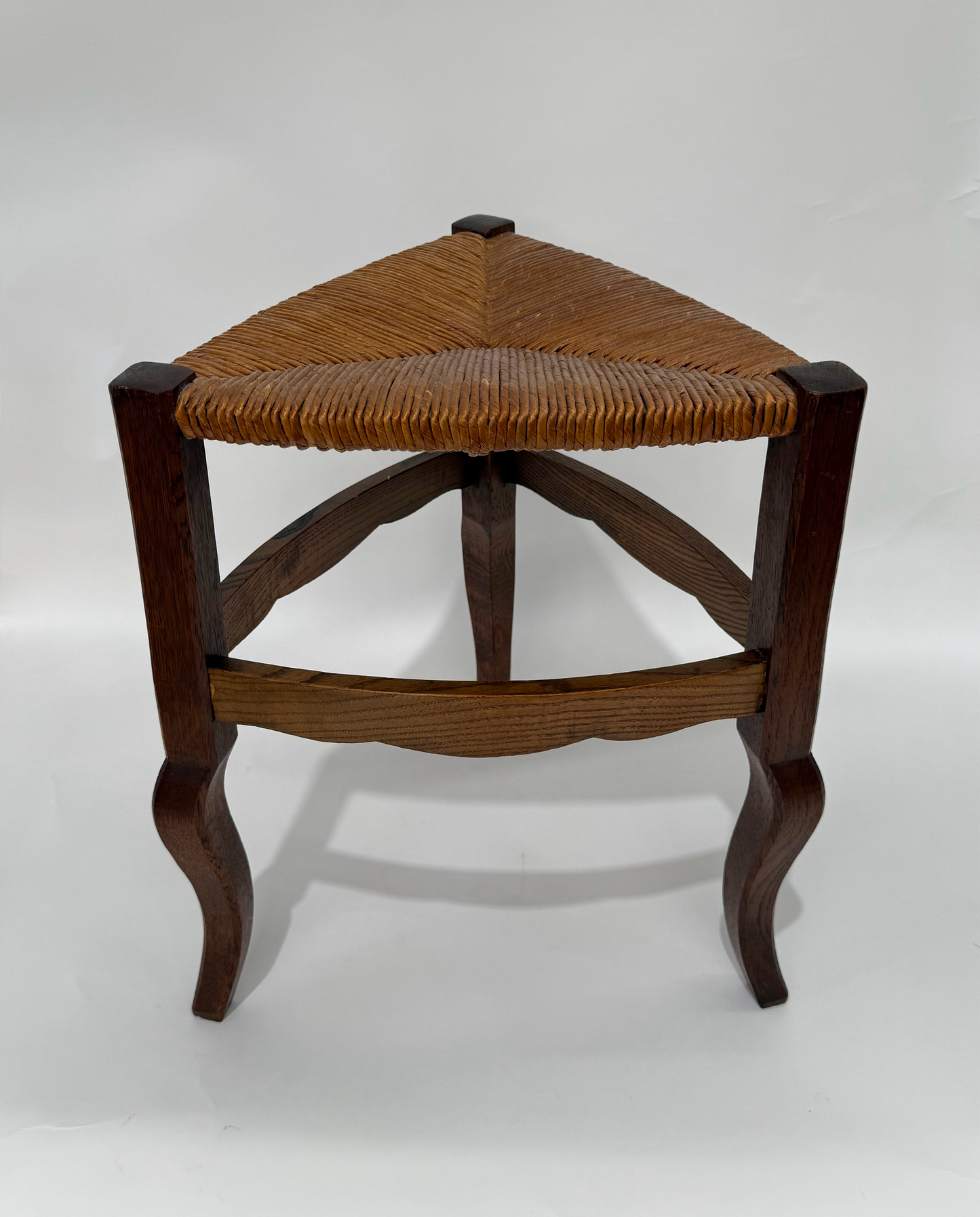 Vintage French Straw Tabouret - Two Available