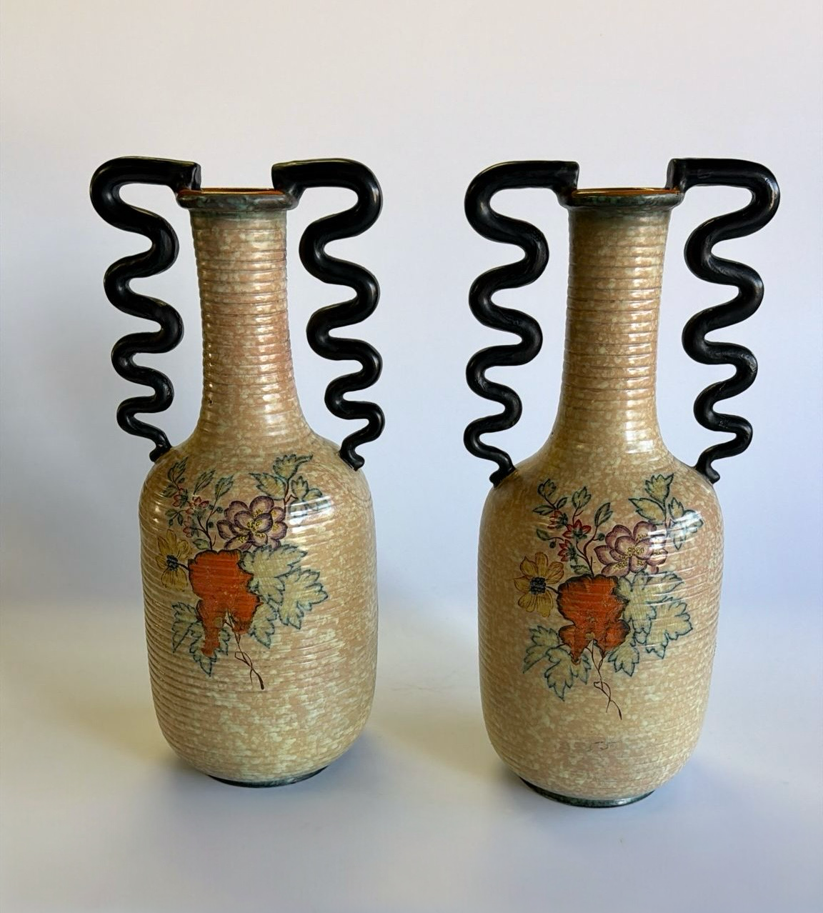 PRE-ORDER: 1940s Italian Hand-Painted Ceramic Floral Vase