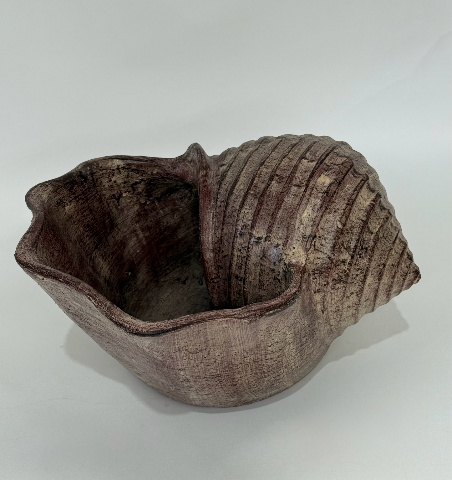 Large French Ceramic Shell Planter