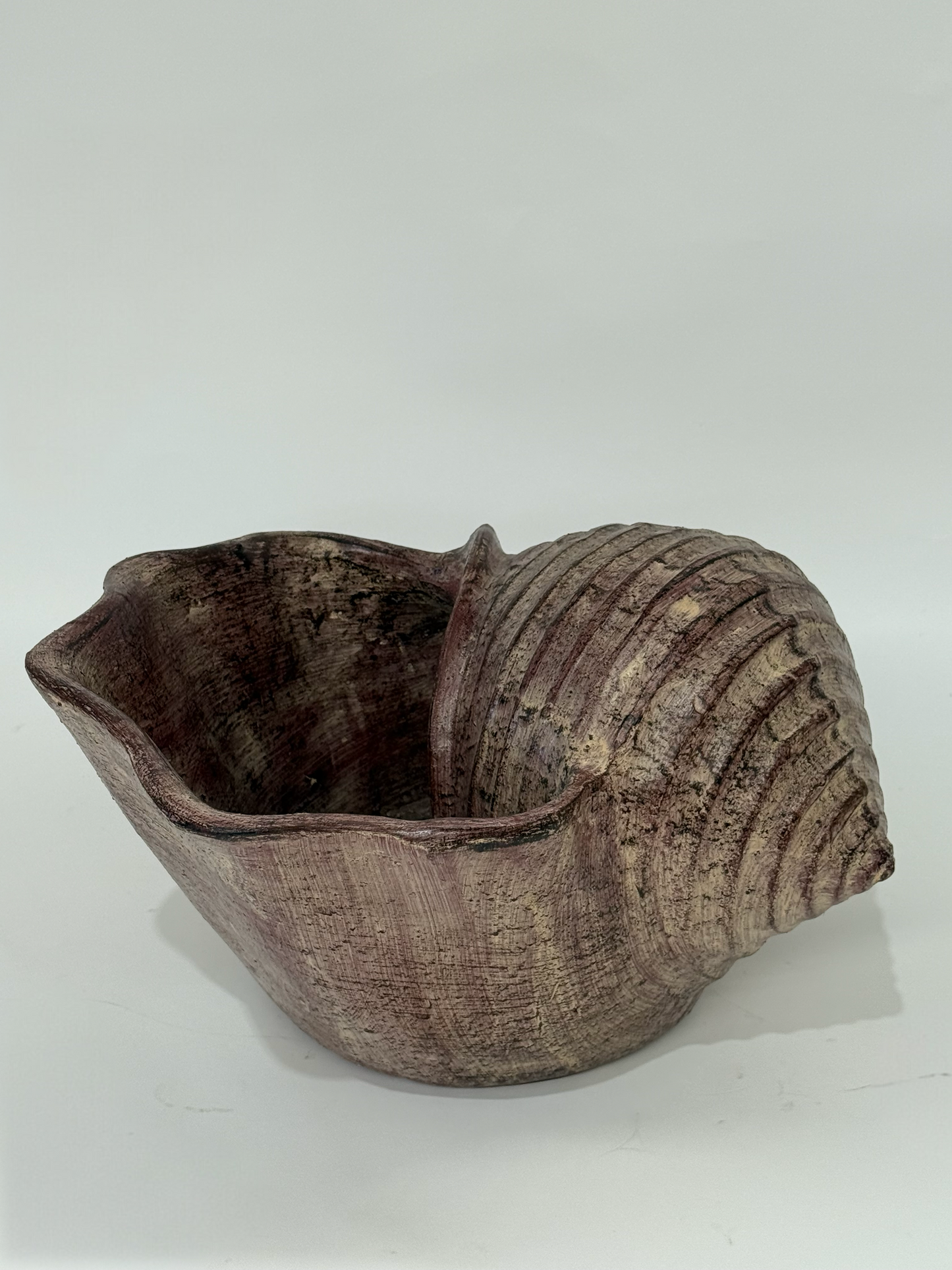 Large French Ceramic Shell Planter