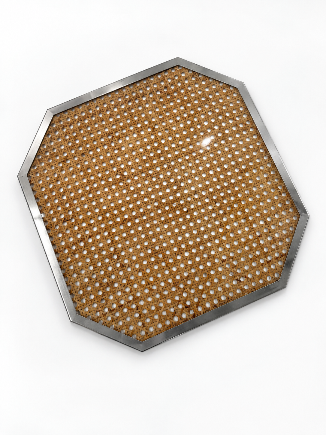 Italian Perspex & Rattan Tray
