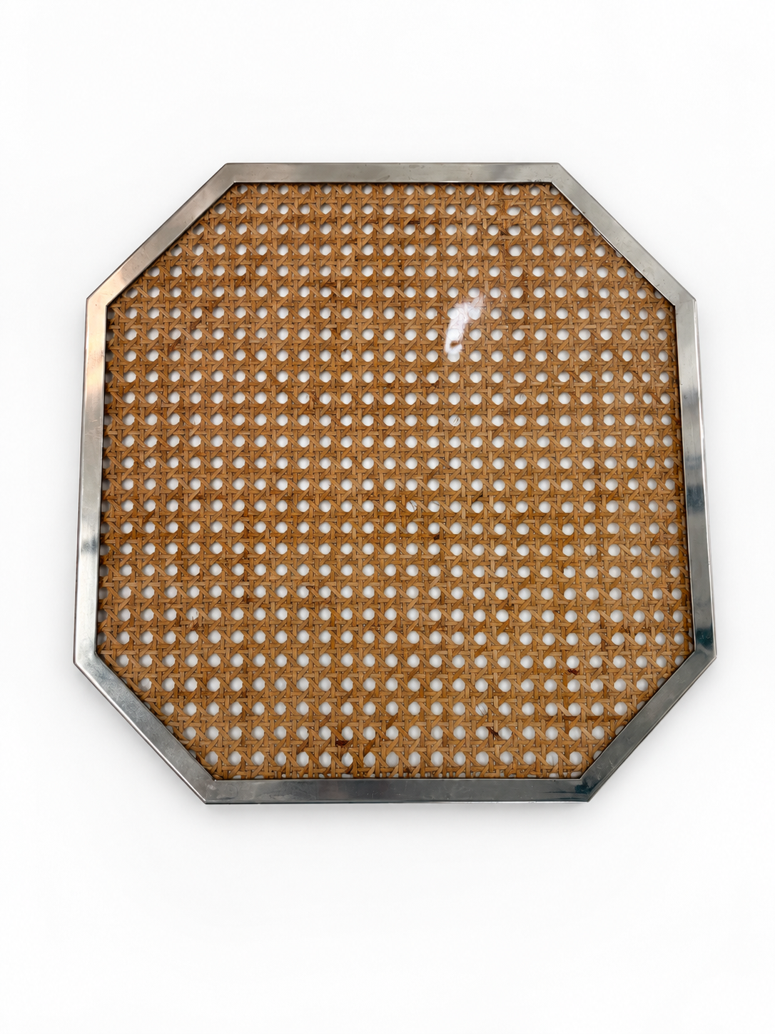 Italian Perspex & Rattan Tray