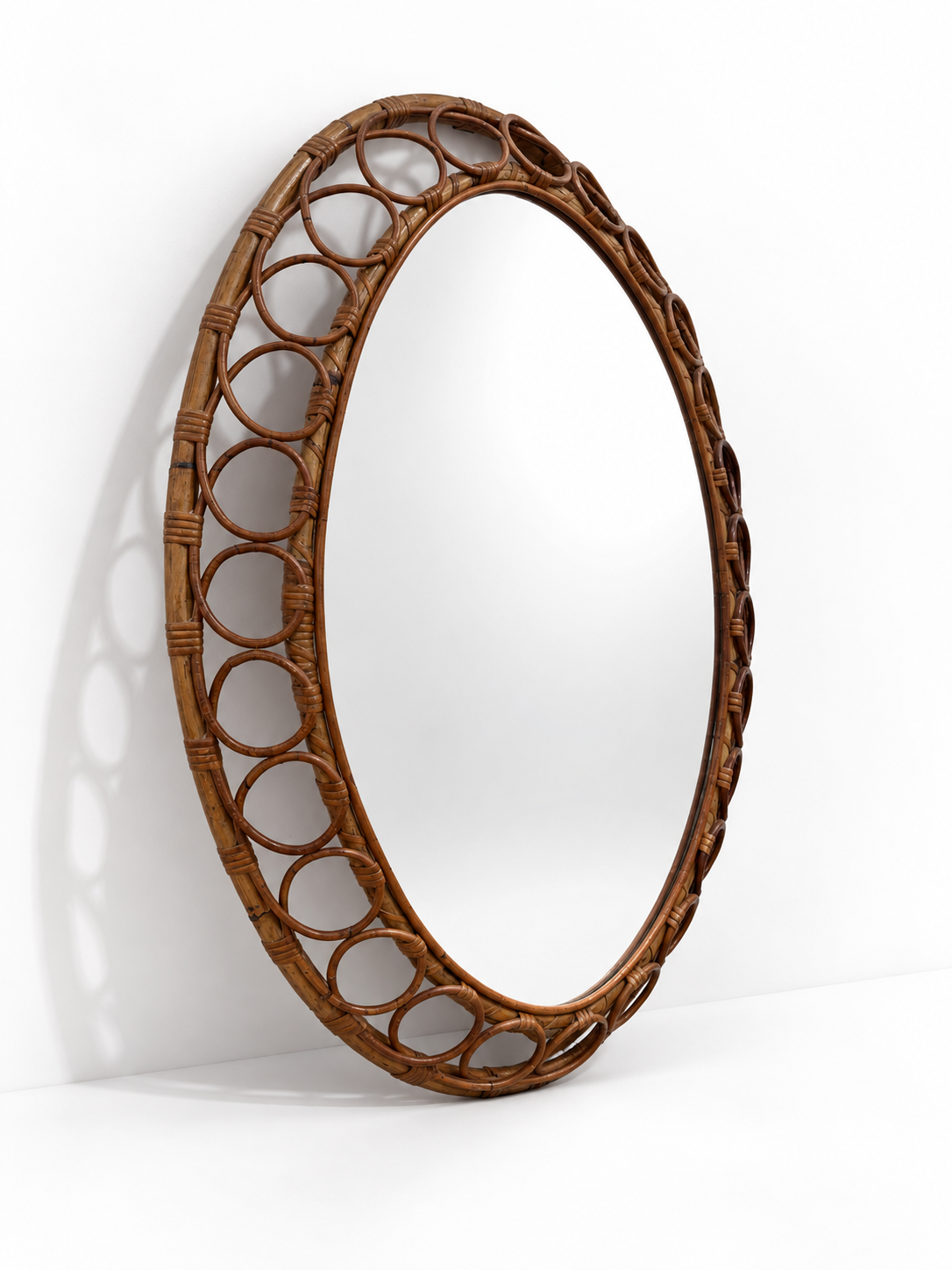 Italian Vintage Bamboo Mirror