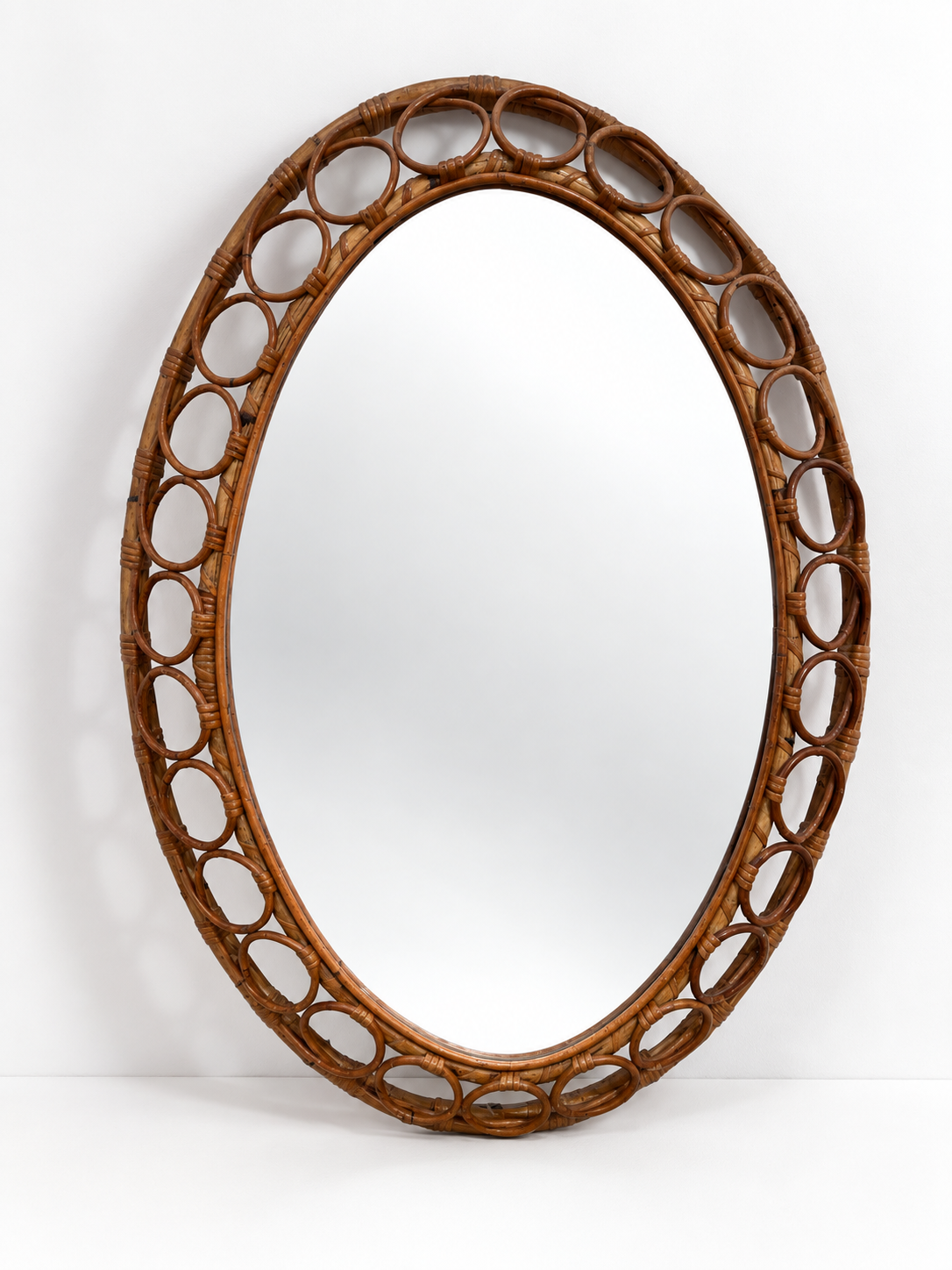 Italian Vintage Bamboo Mirror