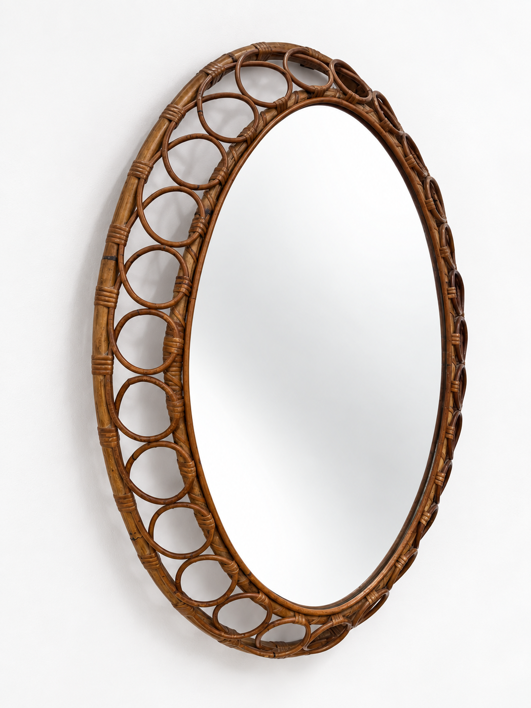 Italian Vintage Bamboo Mirror