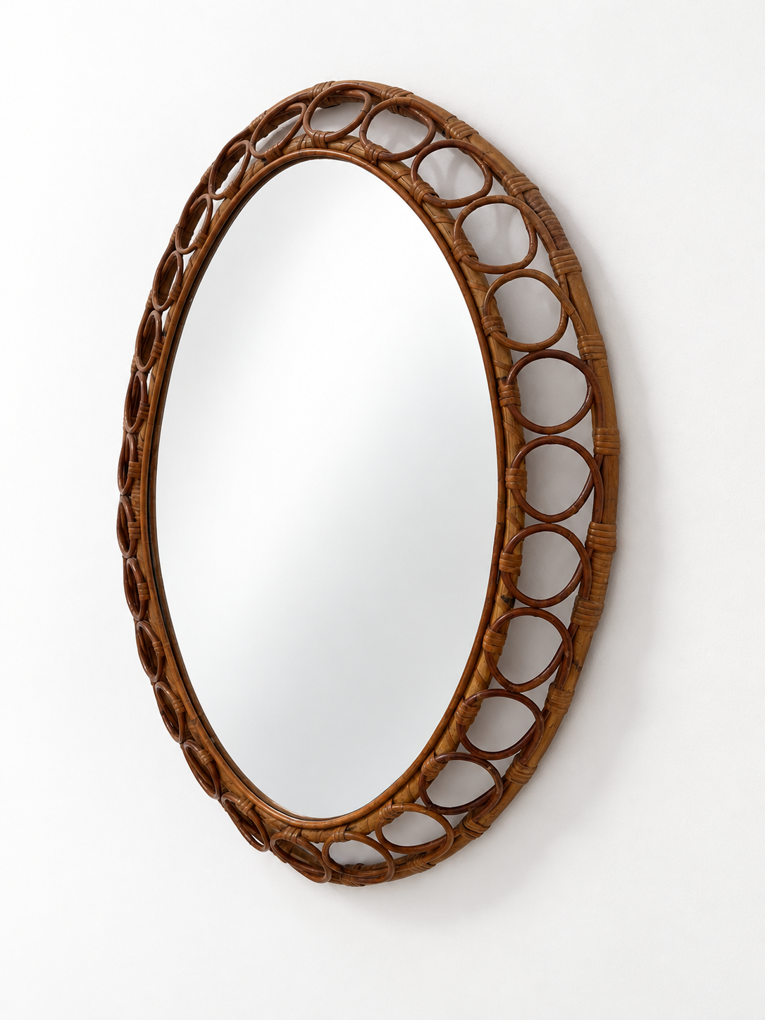 Italian Vintage Bamboo Mirror