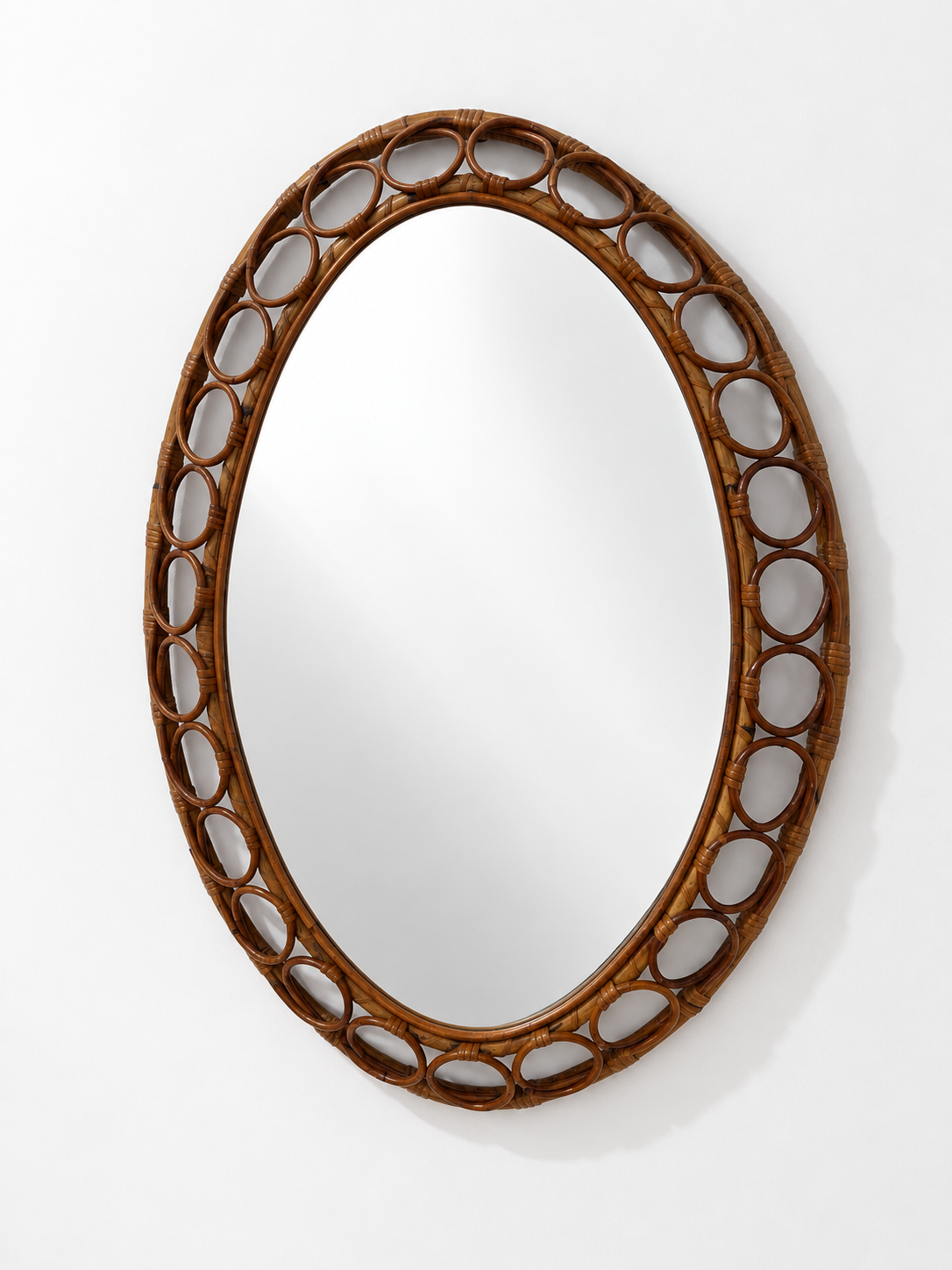Italian Vintage Bamboo Mirror