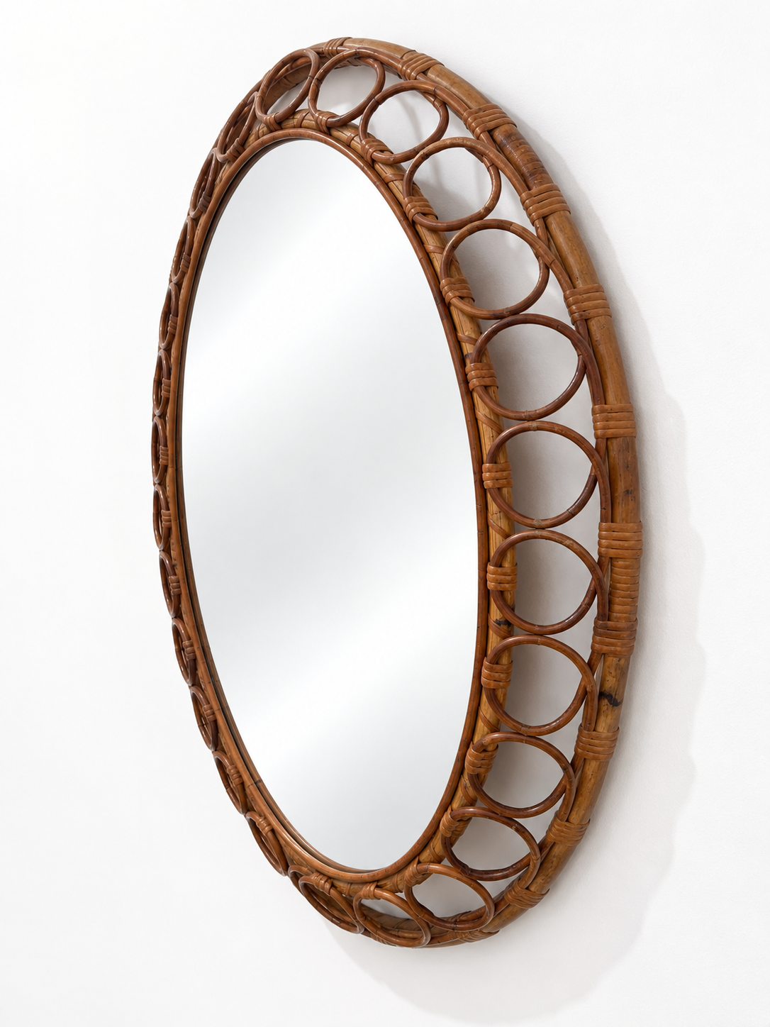 Italian Vintage Bamboo Mirror