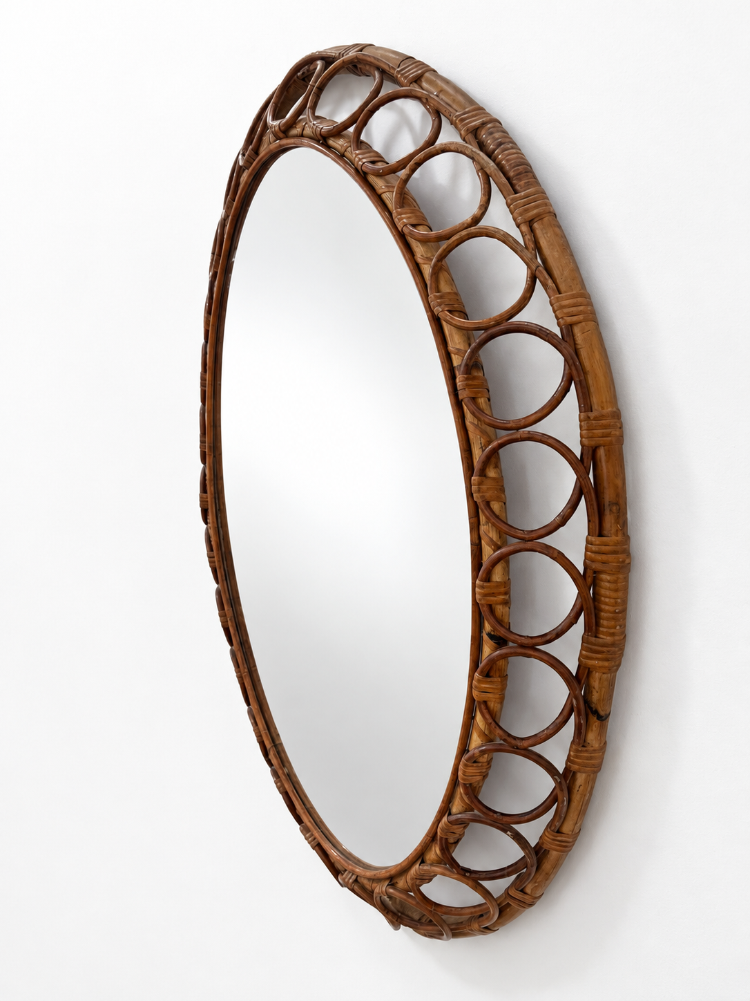Italian Vintage Bamboo Mirror