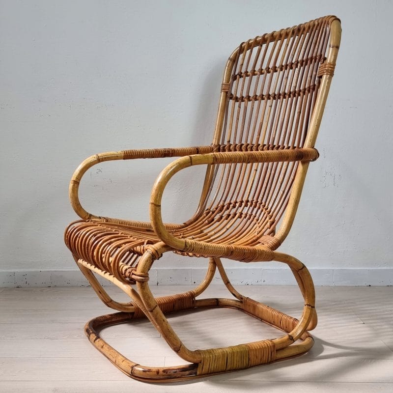 PRE ORDER: Italian Bamboo Armchairs by Bonacina - Two Available