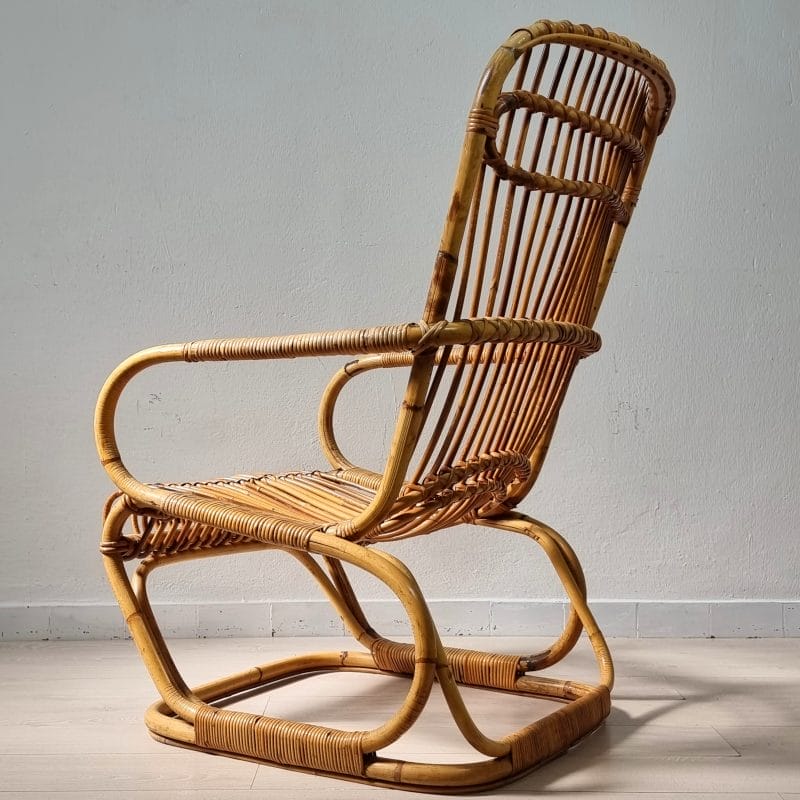 PRE ORDER: Italian Bamboo Armchairs by Bonacina - Two Available