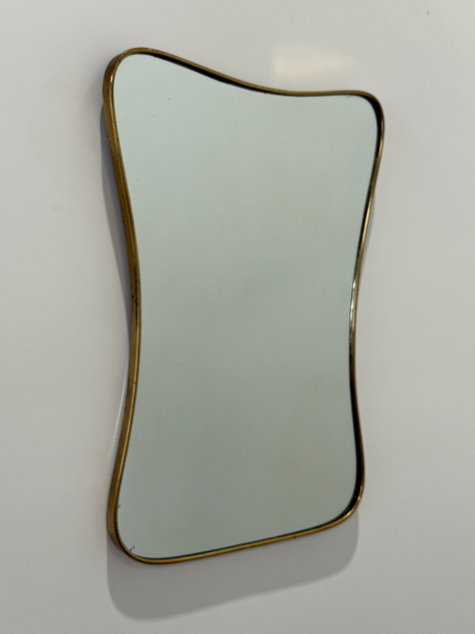 Vintage Italian Brass Ponti Mirror