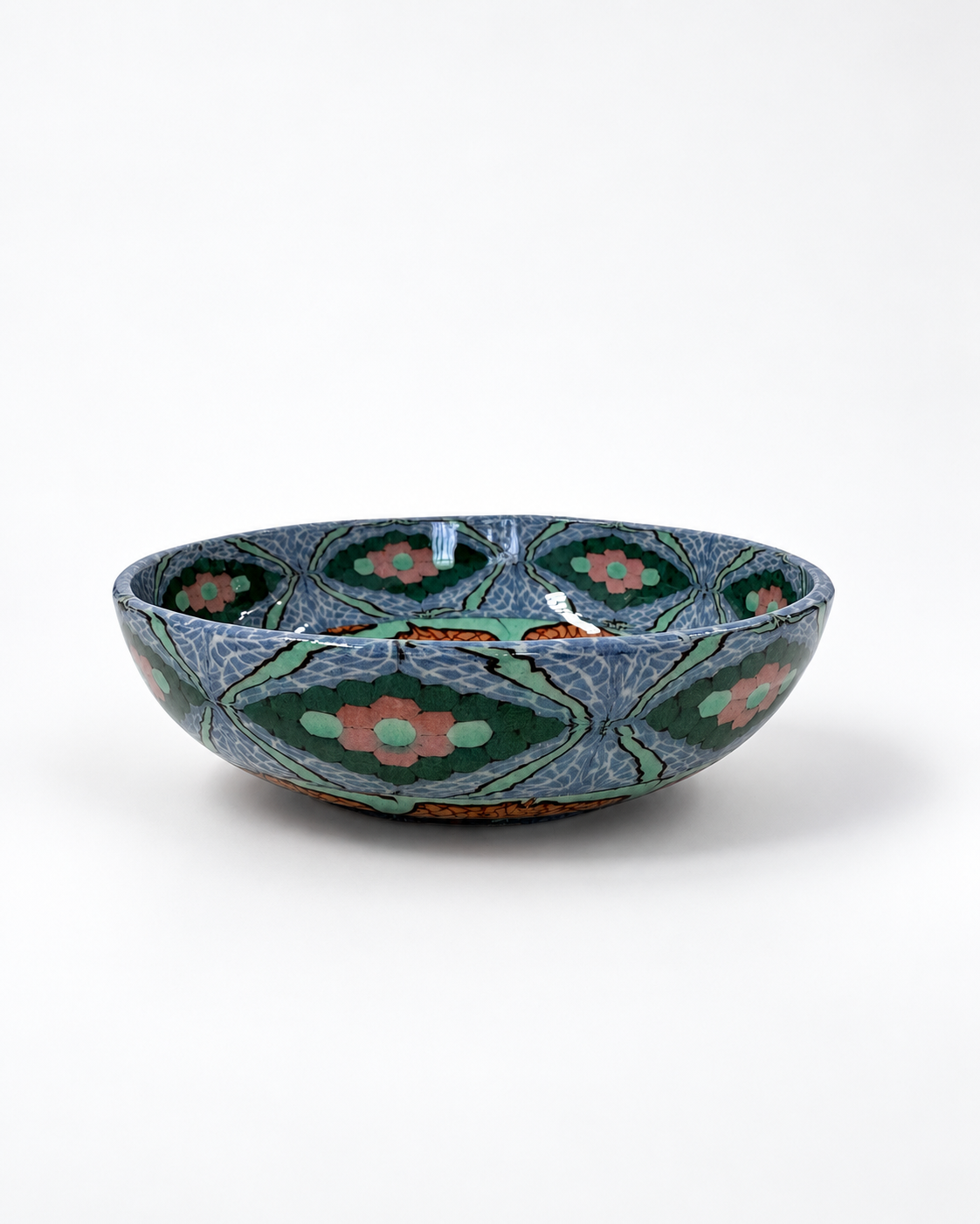 French Mosaic Ceramic Bowl by Jean Gerbino